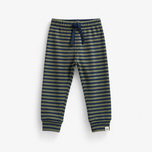 Geribde broek Kids - Moss Green/Navy Stripe | 101605 Conrad