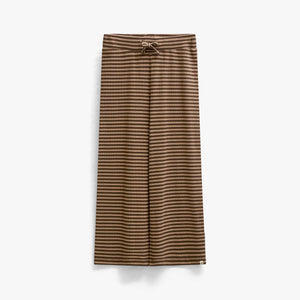 Gestreepte geribde wide-leg broek Tween - Brown/Light Brown | 101606 Gloria