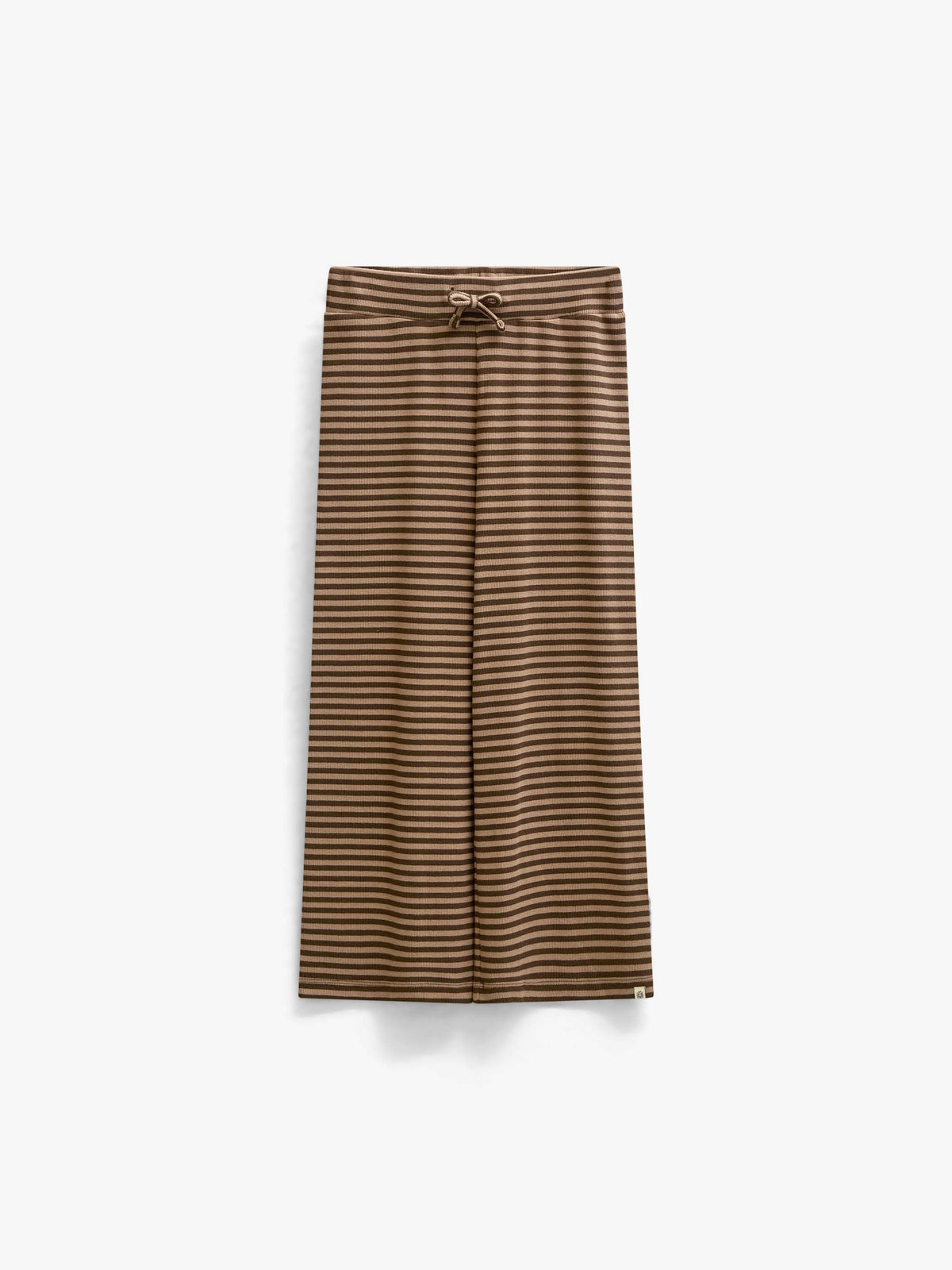 Gestreepte geribde wide-leg broek Tween - Brown/Light Brown | 101606 Gloria