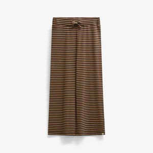 Gestreepte geribde wide-leg broek Tween - Brown/Light Brown | 101606 Gloria