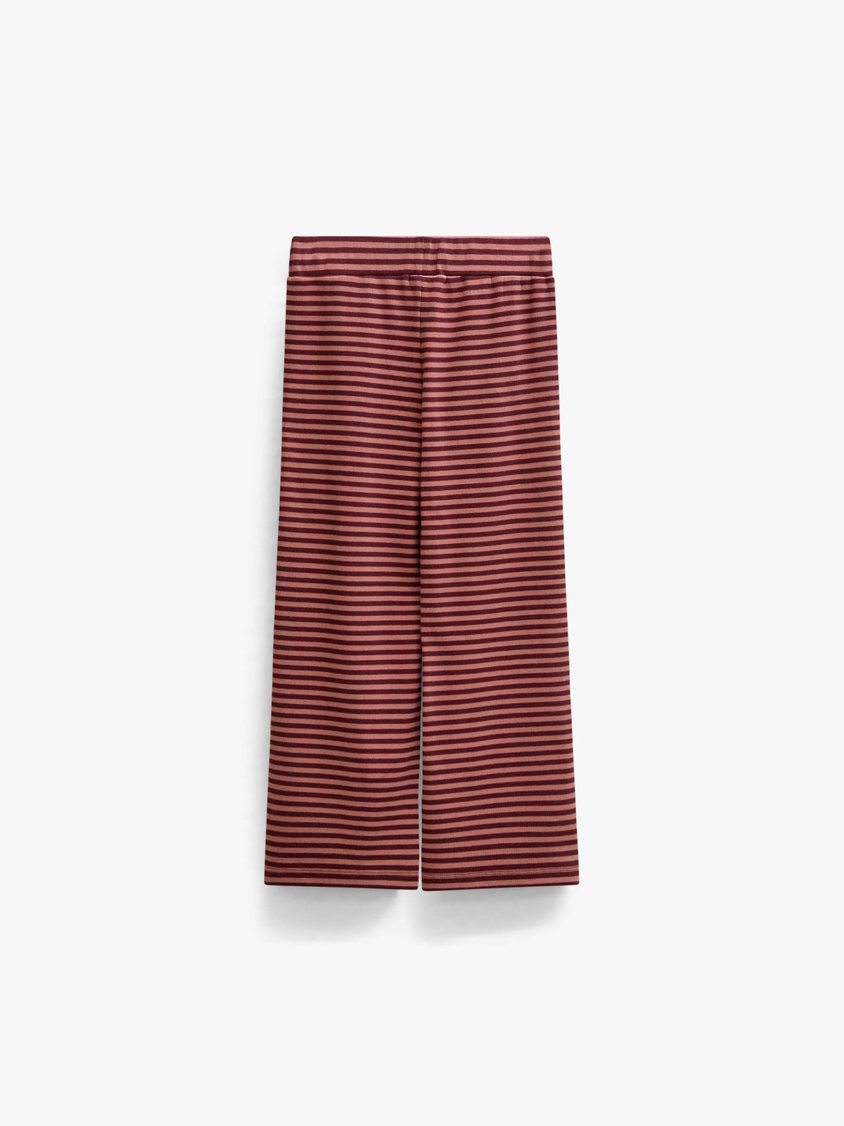 Gestreepte geribde wide-leg broek Tween - Dusty Rose/Bordeaux | 101607 Gloria