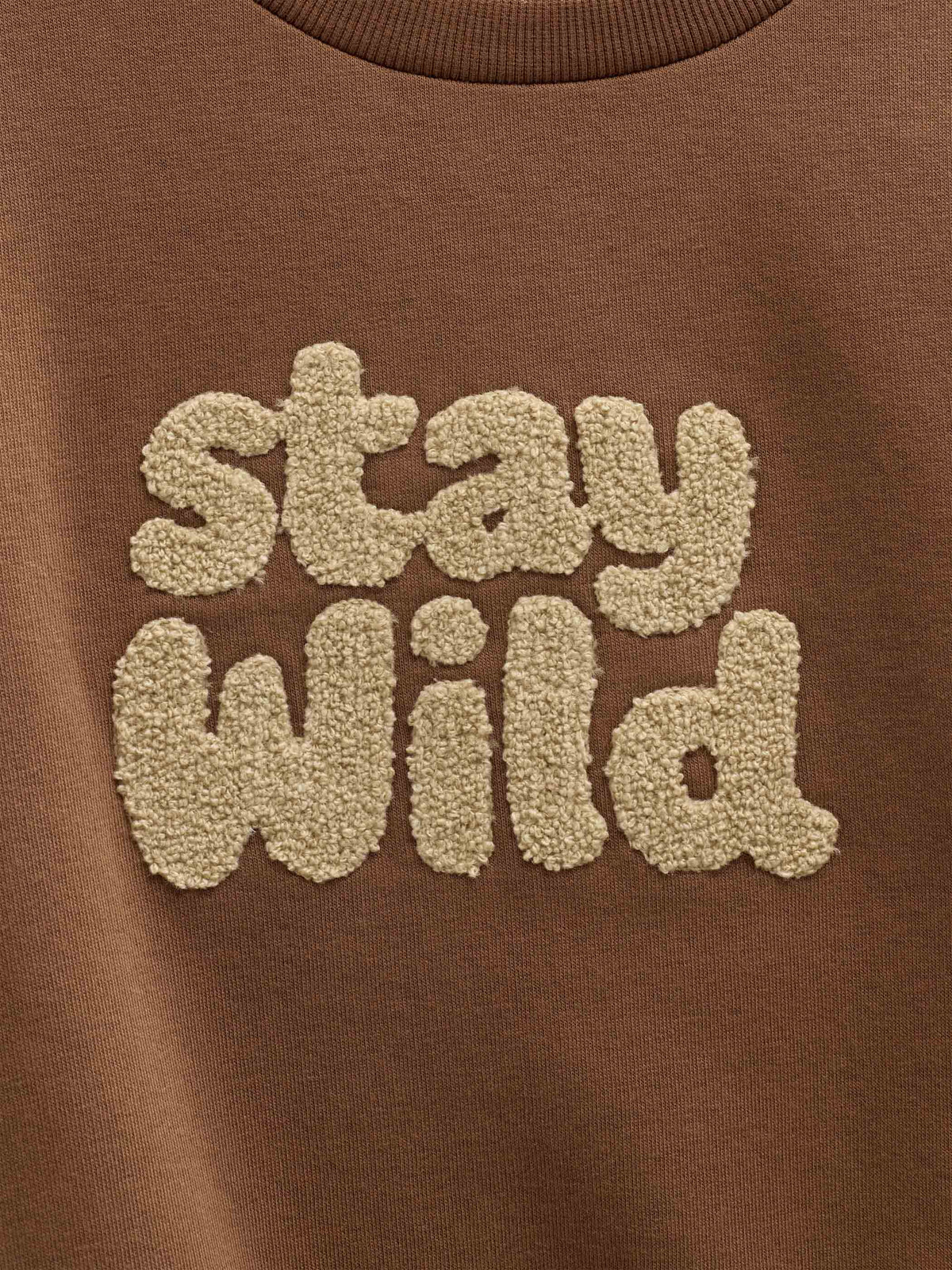 Sweatshirt met ronde hals en badstofborduursel Kids - Toffee | 101620 Joel