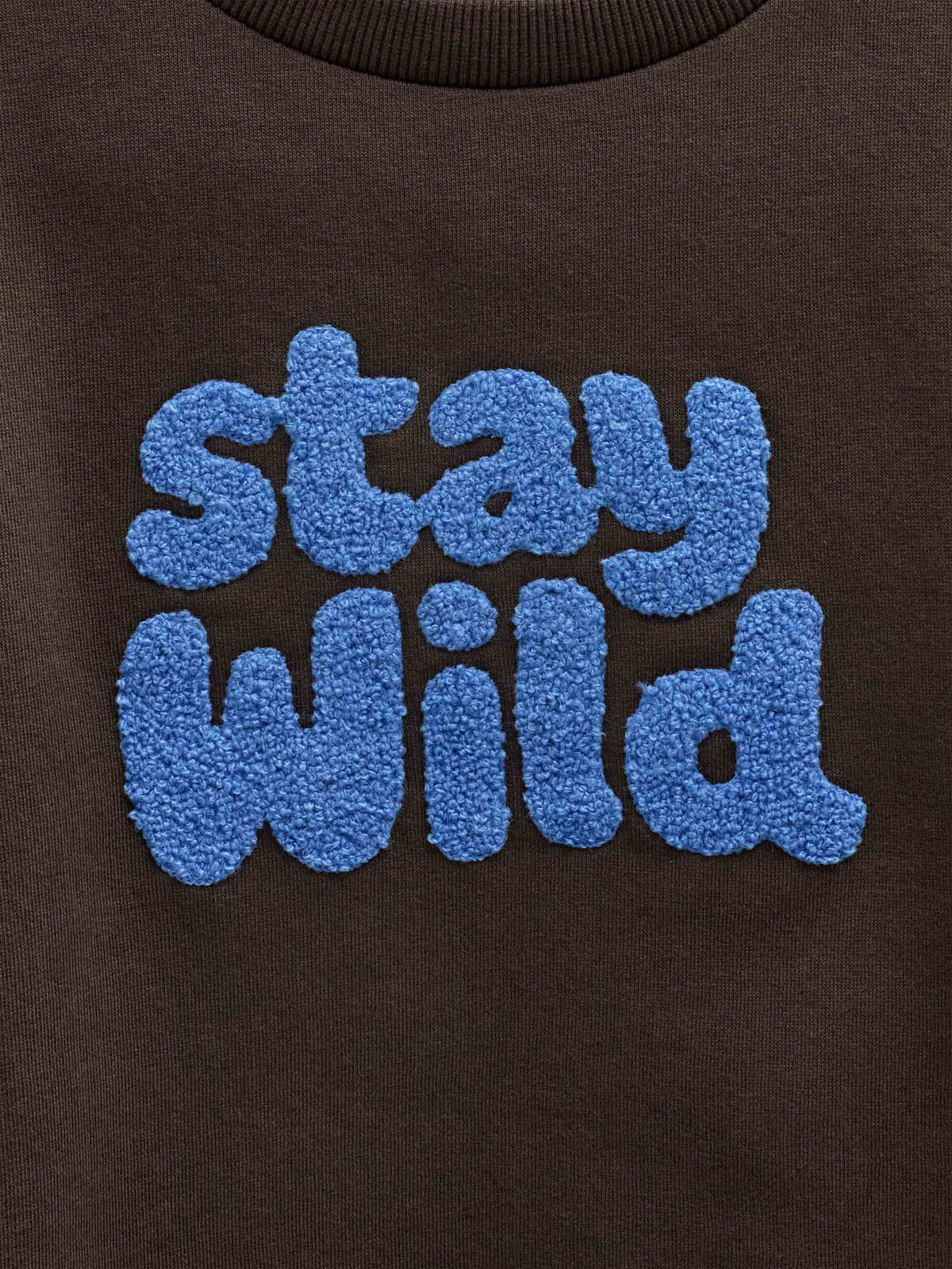 Sweatshirt met ronde hals en badstofborduursel Tween - Dark Brown | 101623 Joel
