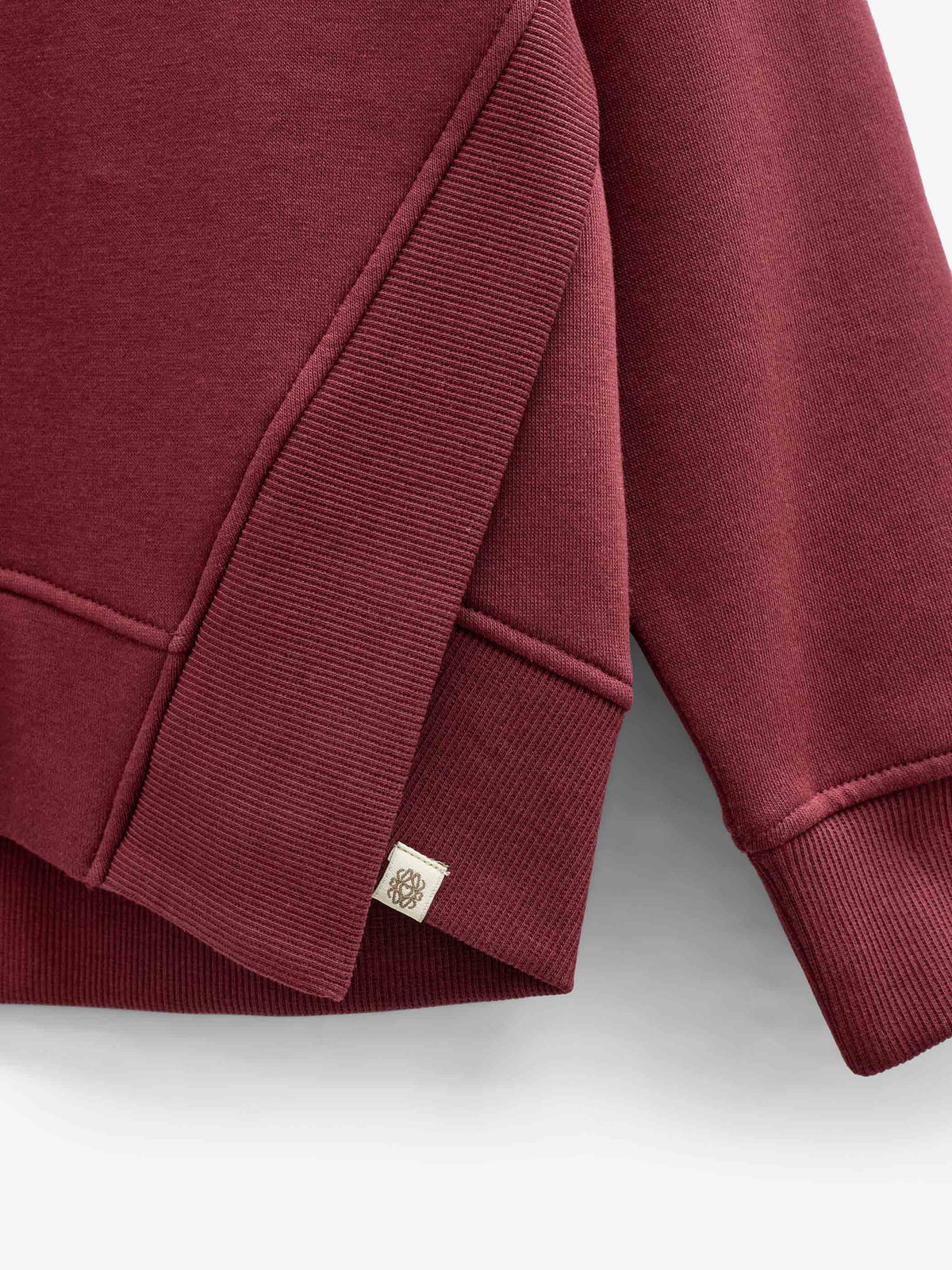 Sweatshirt met ribdetails Tween - Bordeaux | 101625 Zoe
