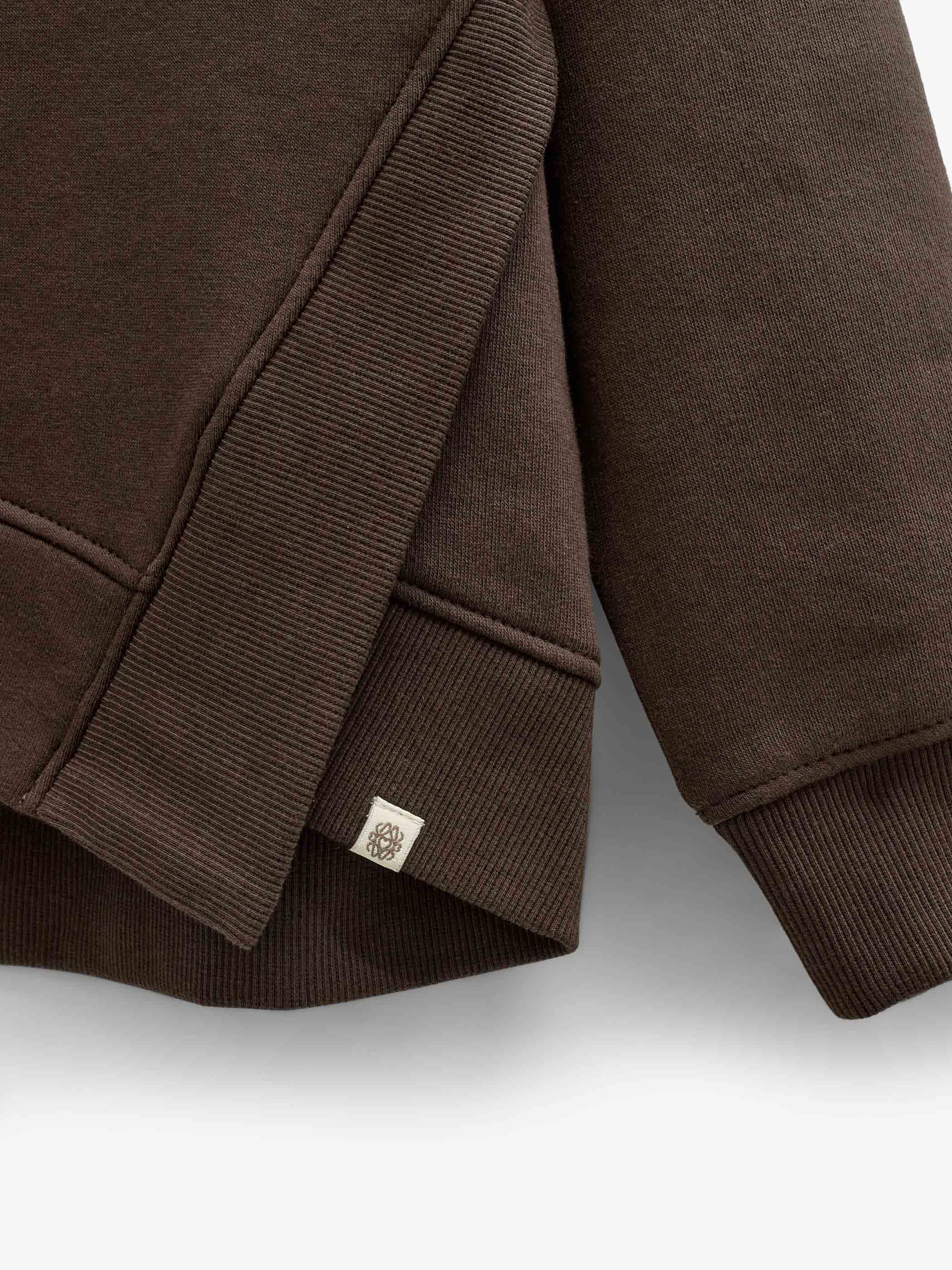 Sweatshirt met ribdetails Tween - Dark Brown | 101627 Zoe