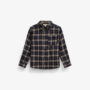 Geruit flanellen overhemd Kids - Navy/Beige | 101649 Edwin