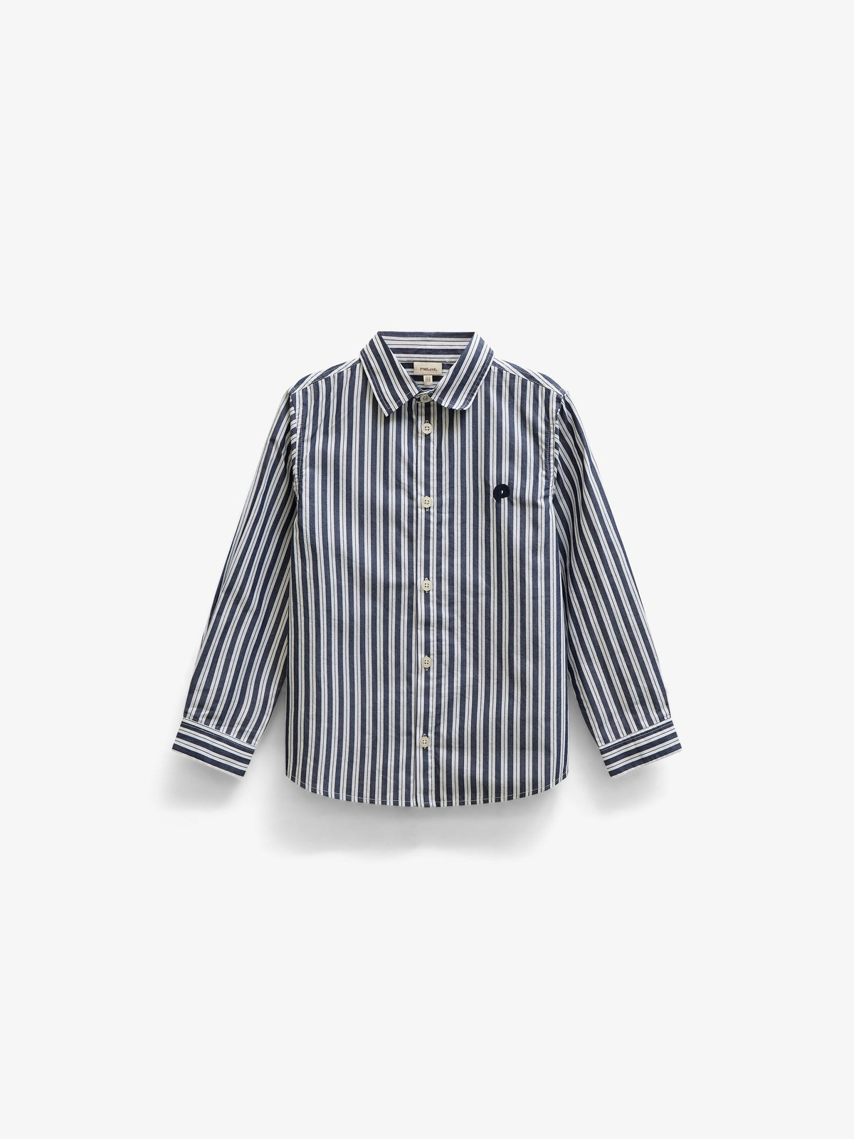 Striped Cotton Shirt - Tween - Navy Stripe | 101654 Milo