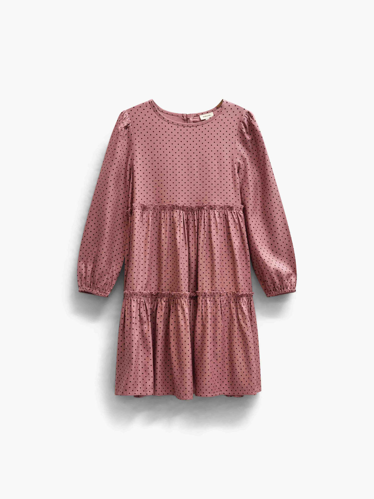Midi-jurk in viscose met stippen Tween - Dusty Rose/Bordeaux | 101657 Feline