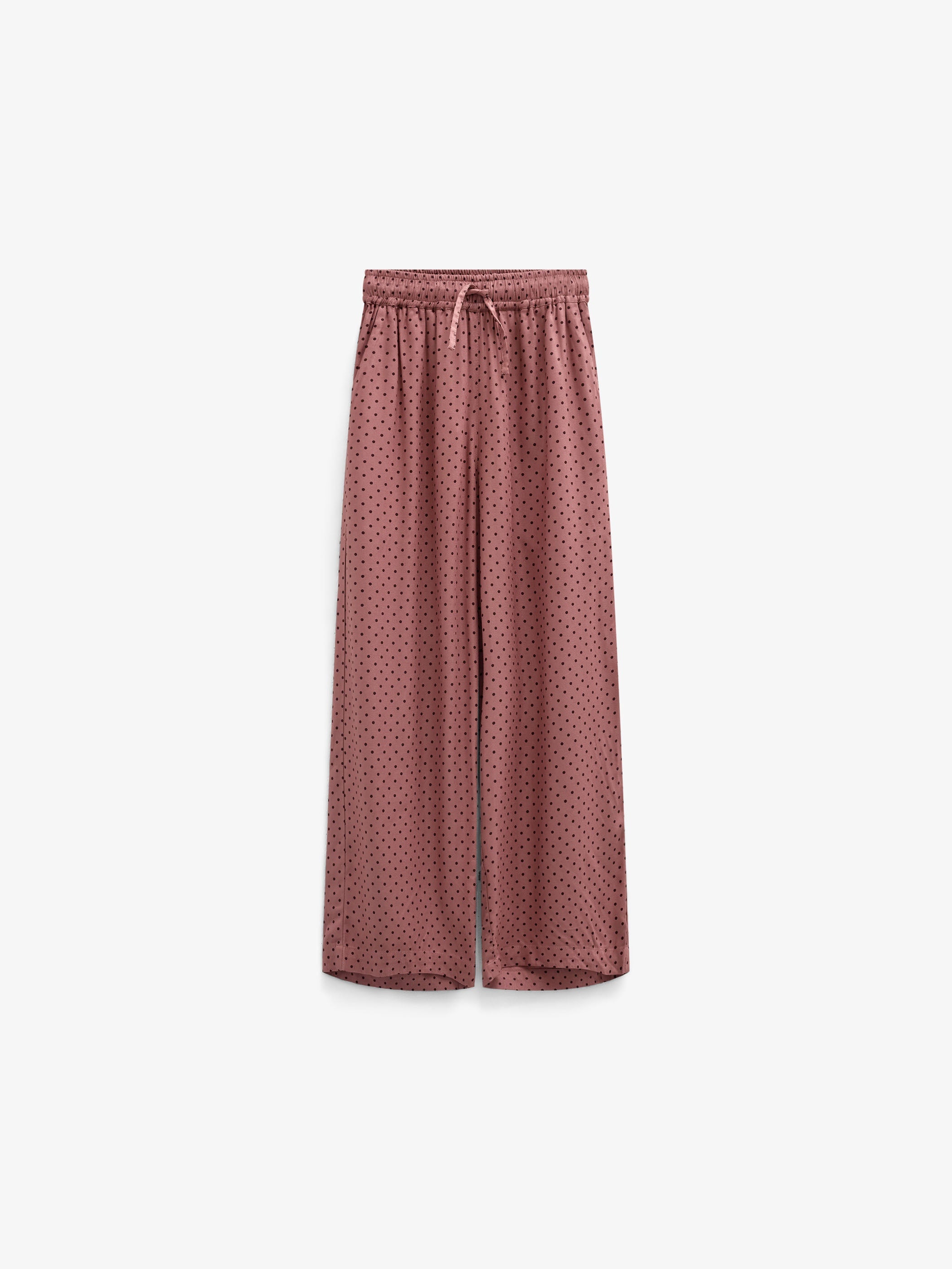 Wide-leg broek in viscose met stippen Tween - Dusty Rose/Bordeaux | 101659 Feline