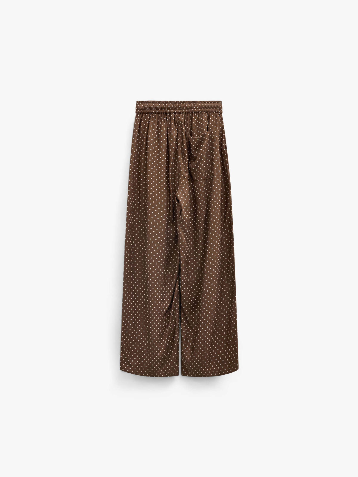 Wide-leg broek in viscose met stippen Tween - Brown/Offwhite | 101660 Feline