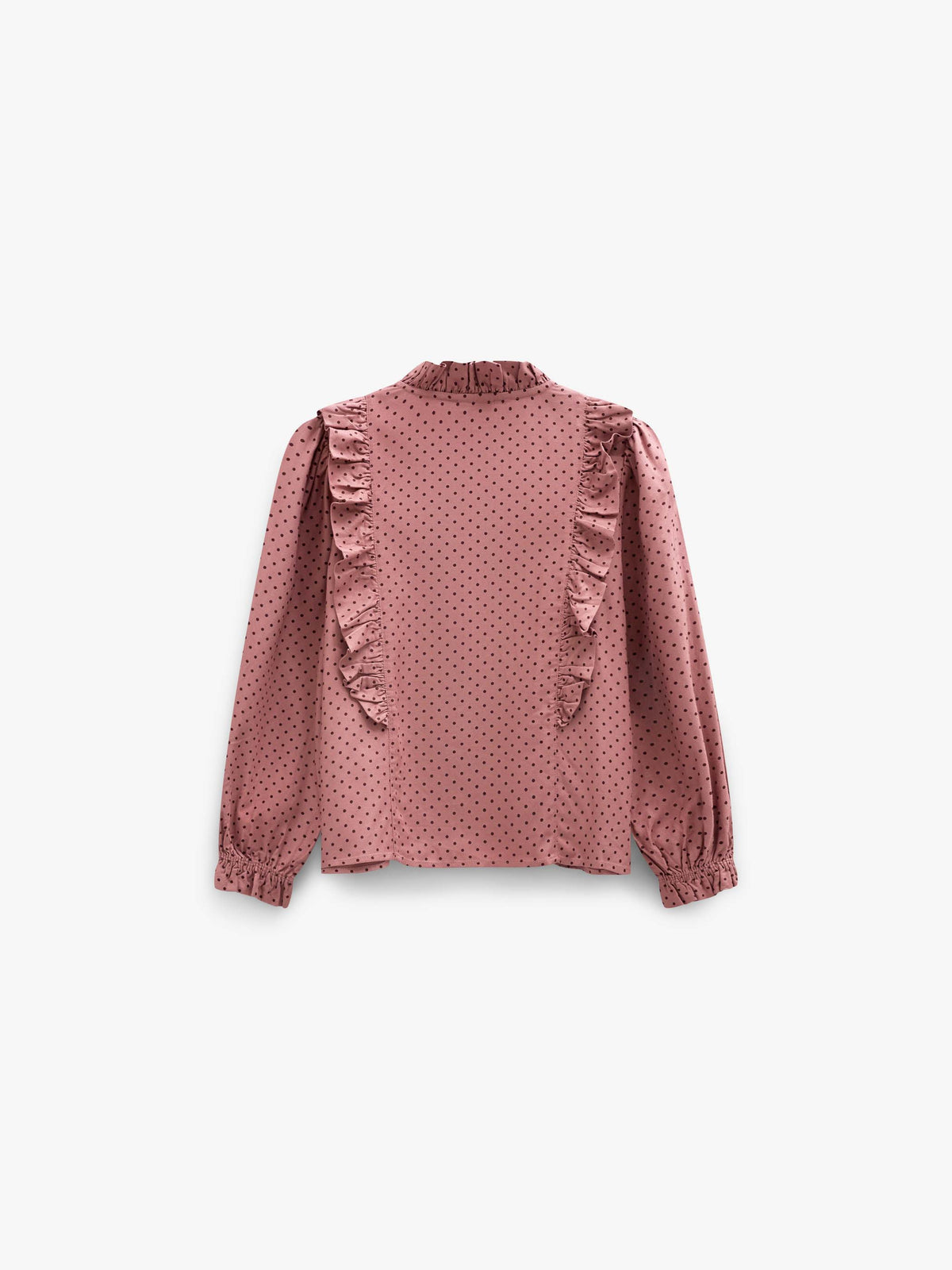 Viscose blouse met stippen en ruches Tween - Dusty Rose/Bordeaux | 101661 Feline