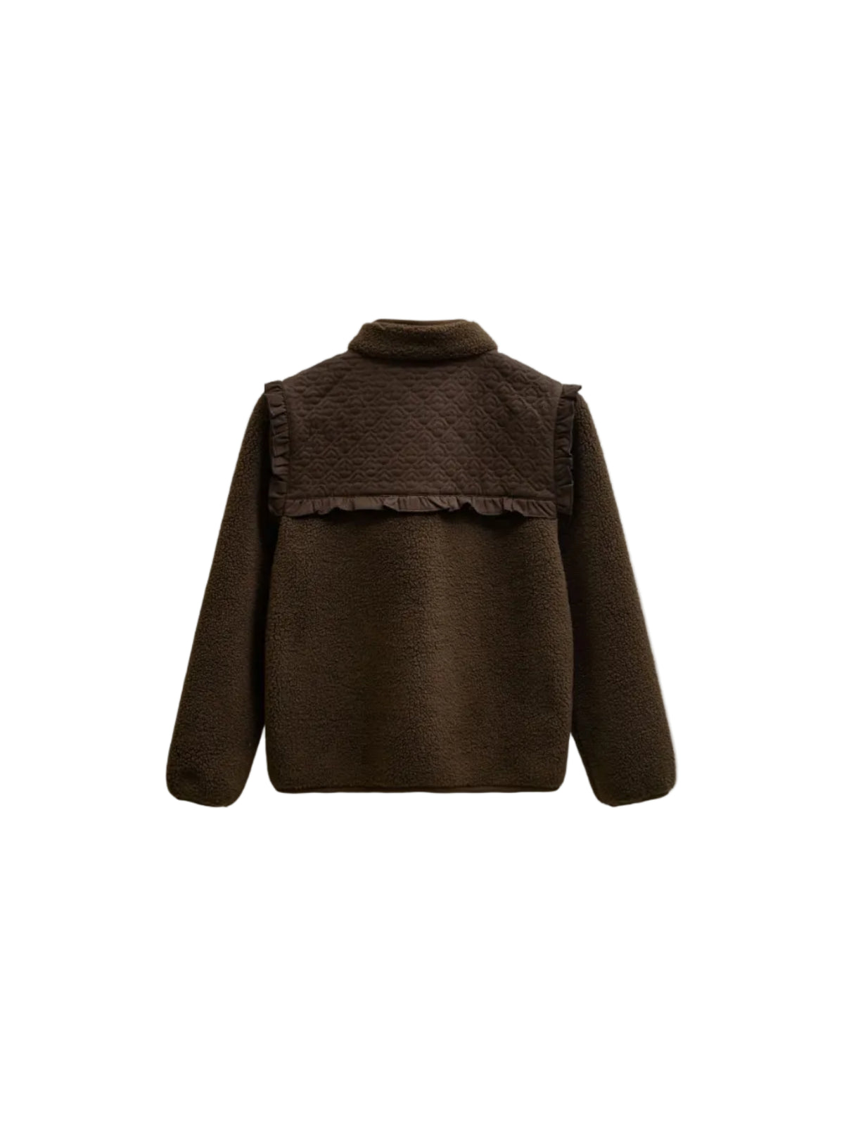Quilted Yoke Teddy Jacket - Tween - Dark Brown | 101684 Hailey