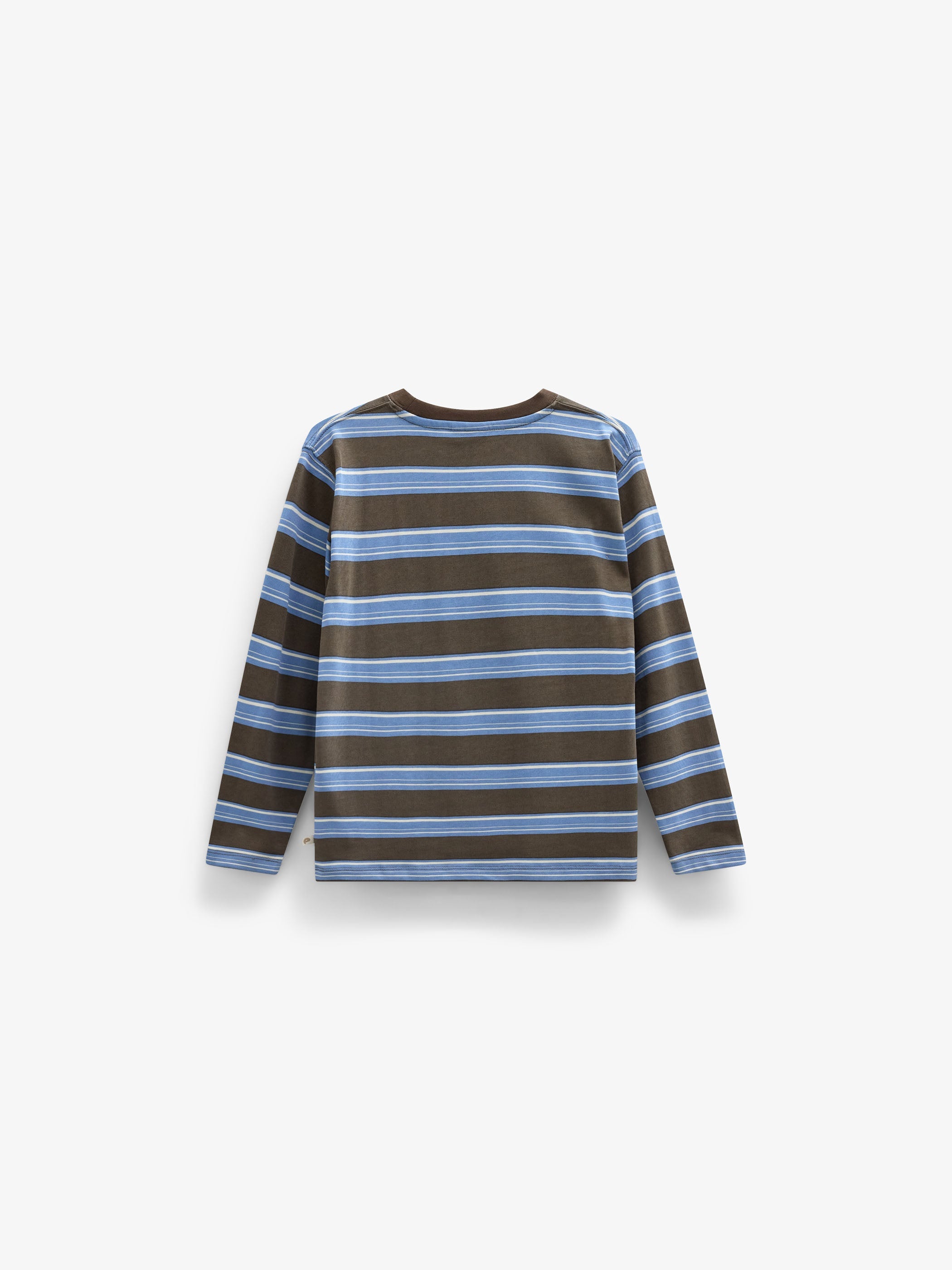 Striped Long-Sleeve T-Shirt - Tween - Brown /Blue | 101700 Hugo
