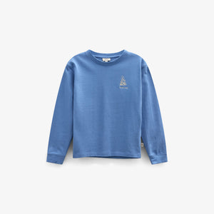 Langarmshirt met rugprint Kids - Dusty Blue | 101707 Weston