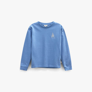 Langarmshirt met rugprint Kids - Dusty Blue | 101707 Weston