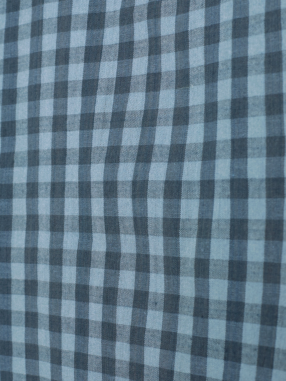 Micro Gingham Katoenen Overhemd - Kids - Blue