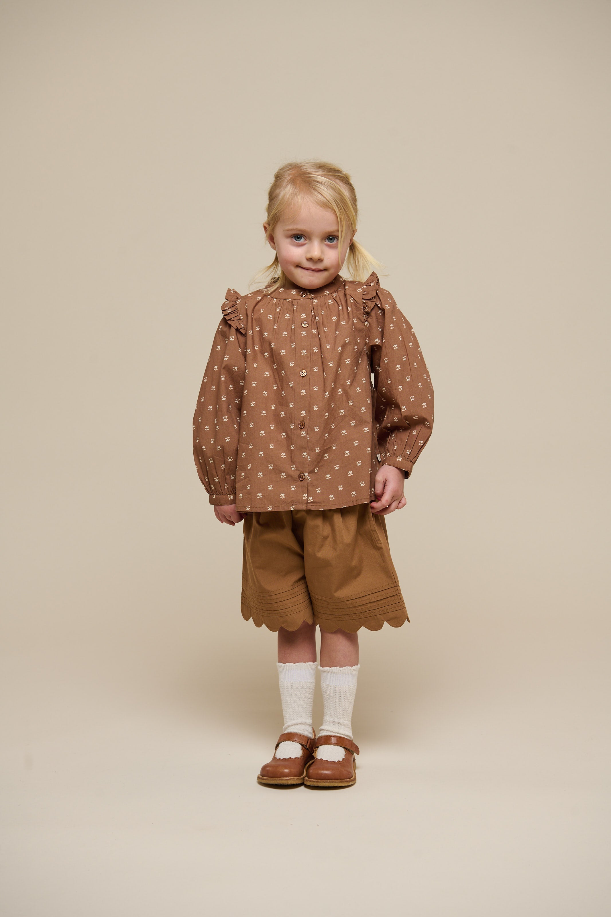 Bedrukte Poplin Overhemdblouse - Kids - Coconut | 101057 Camilla