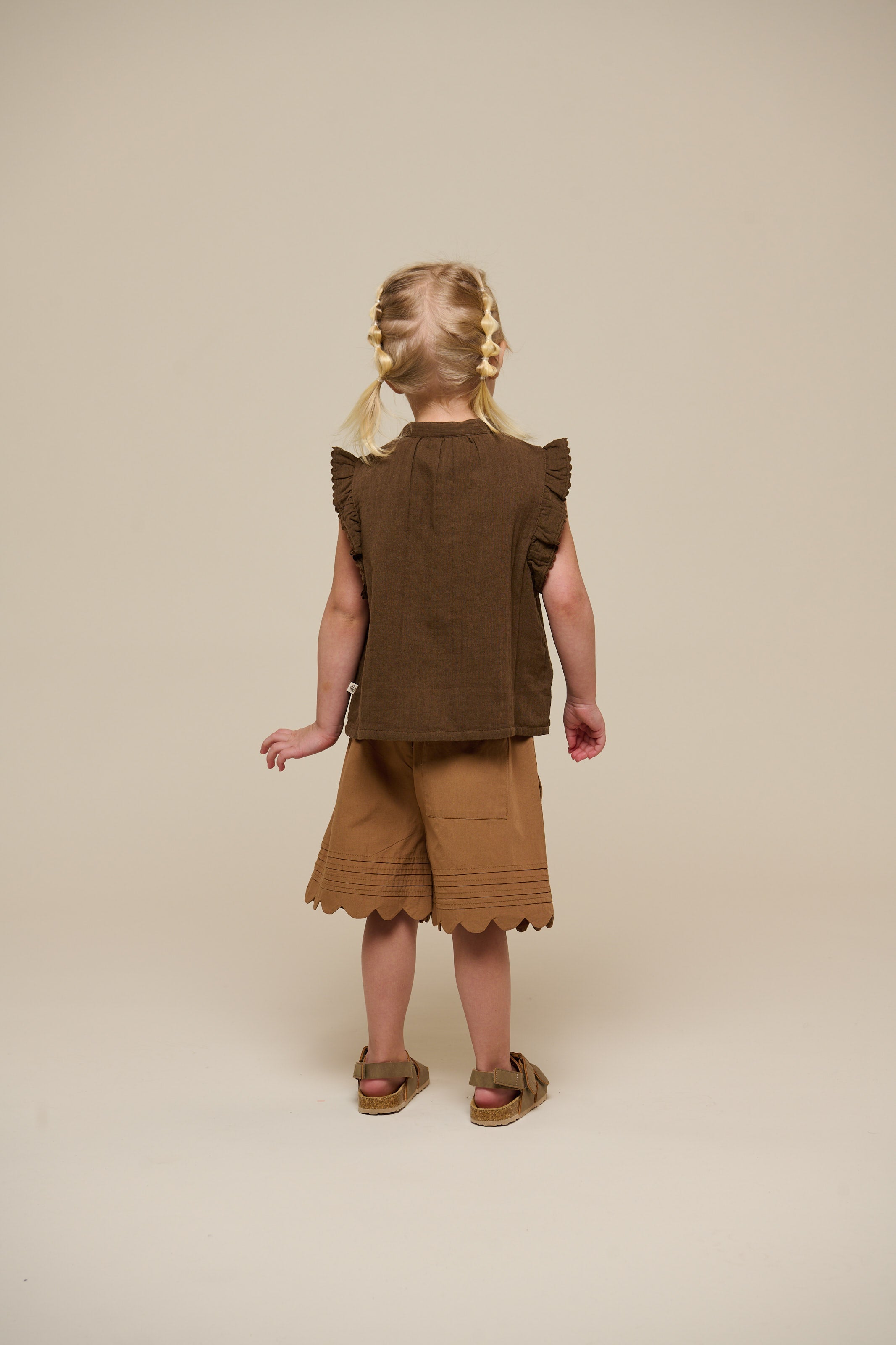 Mouwloze Top van Gaas - Kids - Dark Brown | 100928 Jasmine