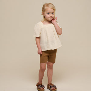 Korte Modal Rib leggings - Kids - Coconut | 101316 Lottie