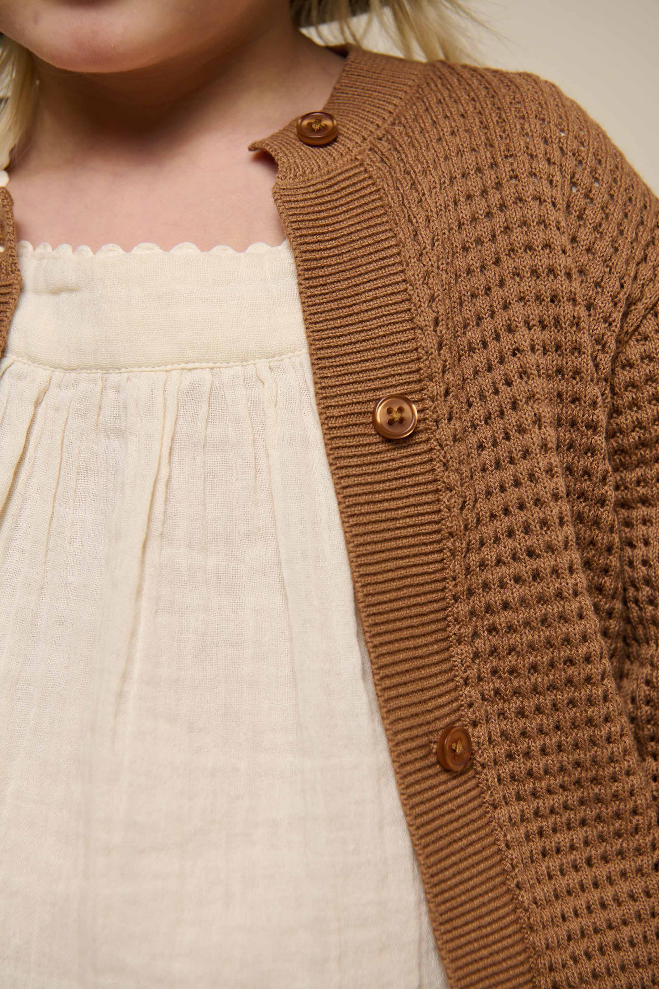 Katoenen gebreid vest - Kids - Coconut | 101271 Katie