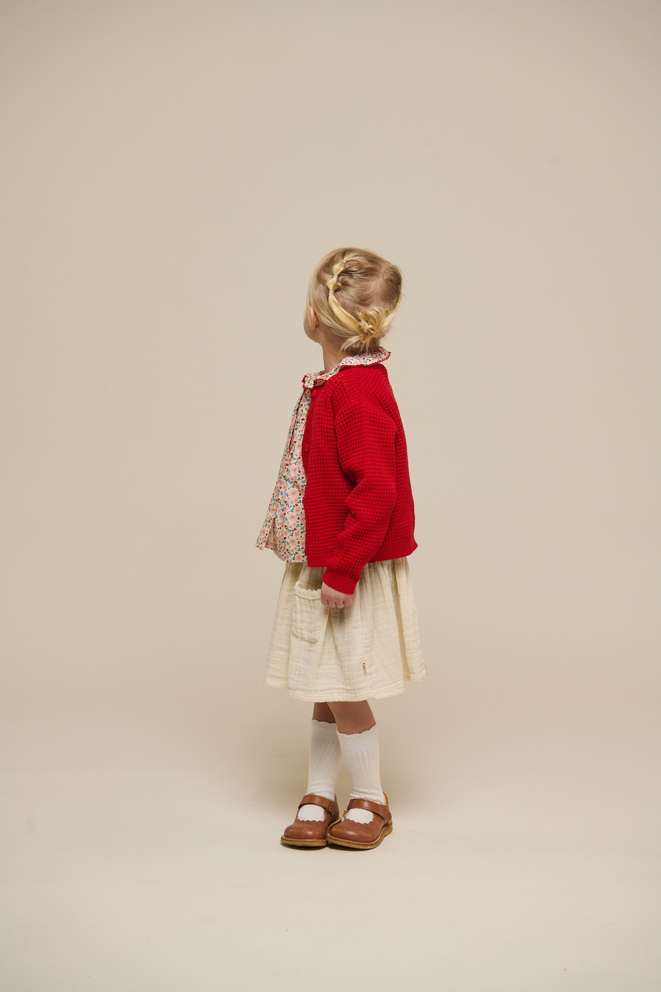 Katoenen gebreid vest - Kids - Cherry Red | 101269 Katie