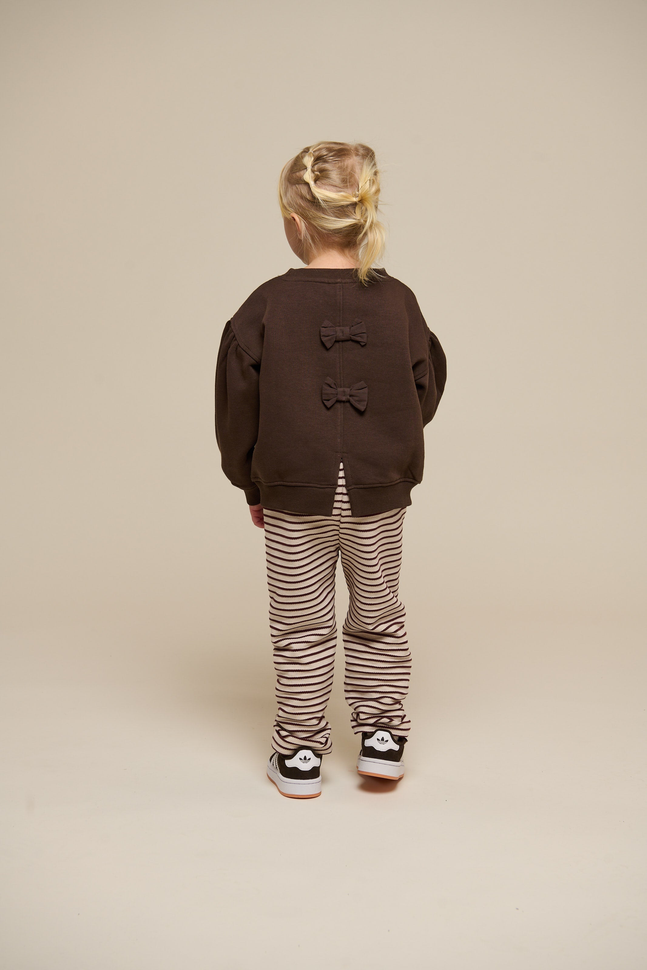Gestreepte Jerseybroek - Kids - Brown | 101000 Emmie