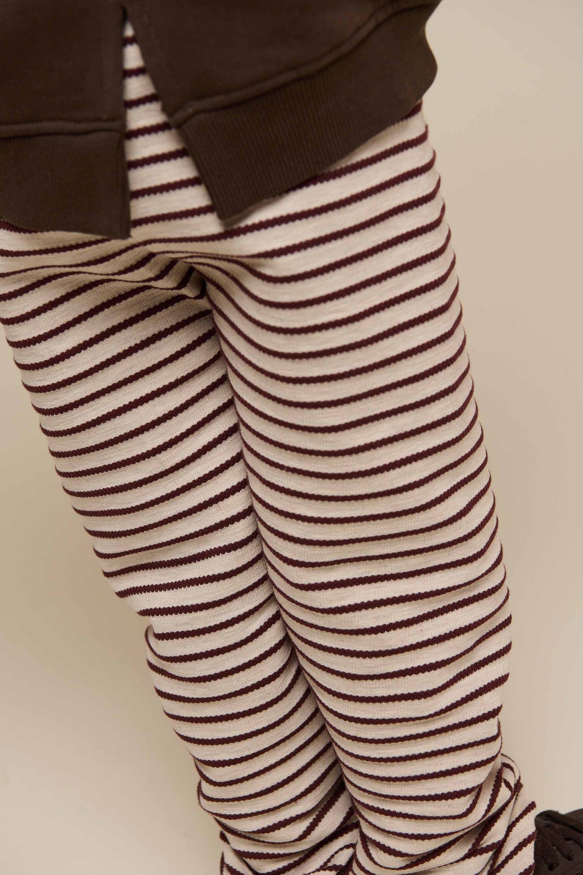 Striped Jersey Trousers - Kids - Brown | 101000 Emmie
