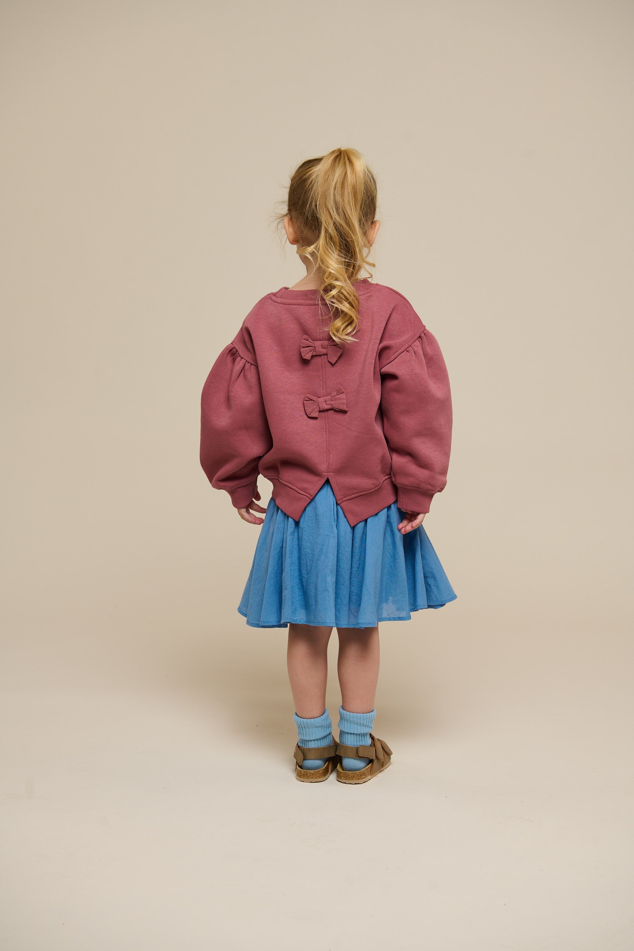 Sweatshirt met strikdetail - Kids - Vintage Red | 100812 Ruth