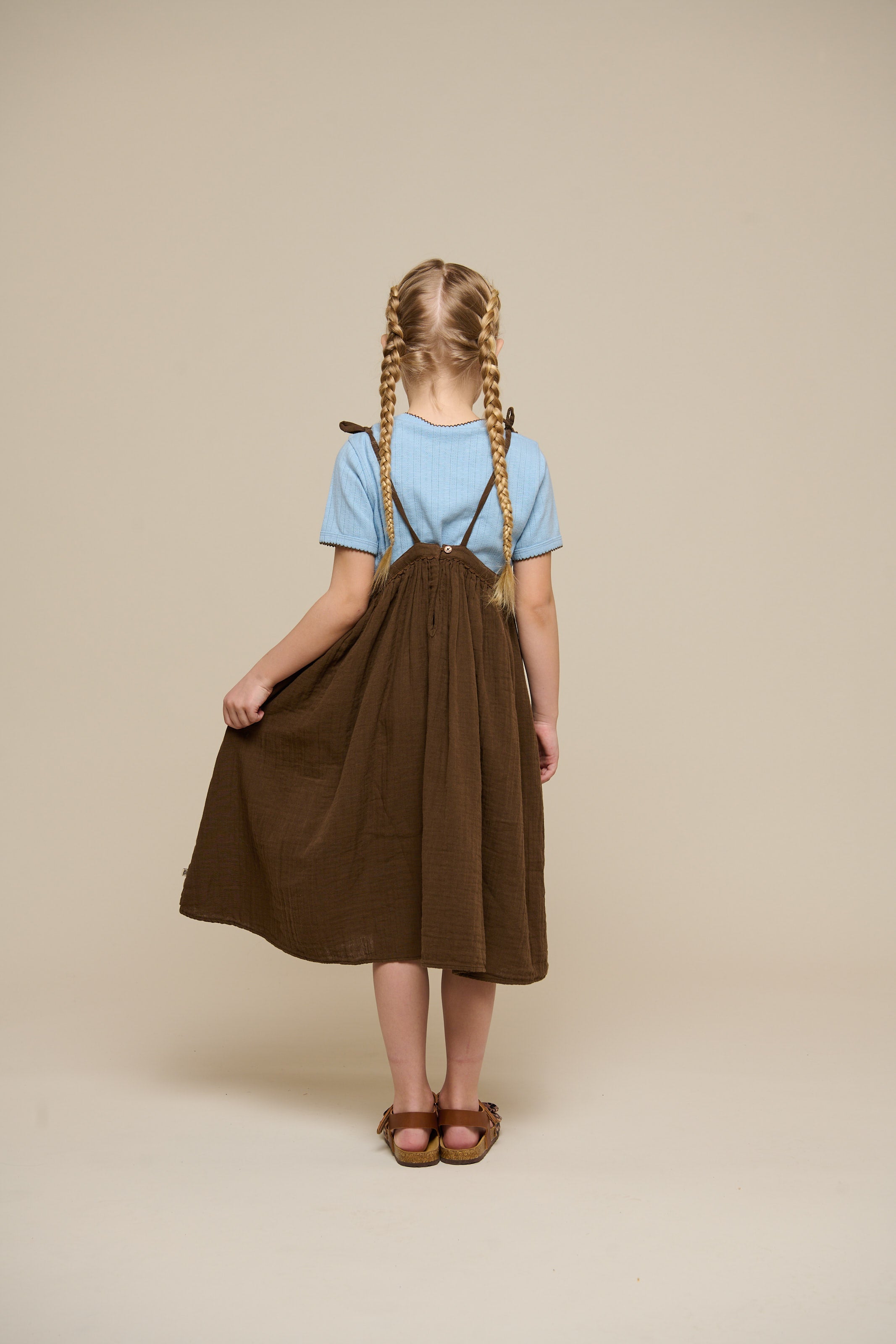 Gaze Bandjesjurk - Tween - Dark Brown | 100910 Jasmine