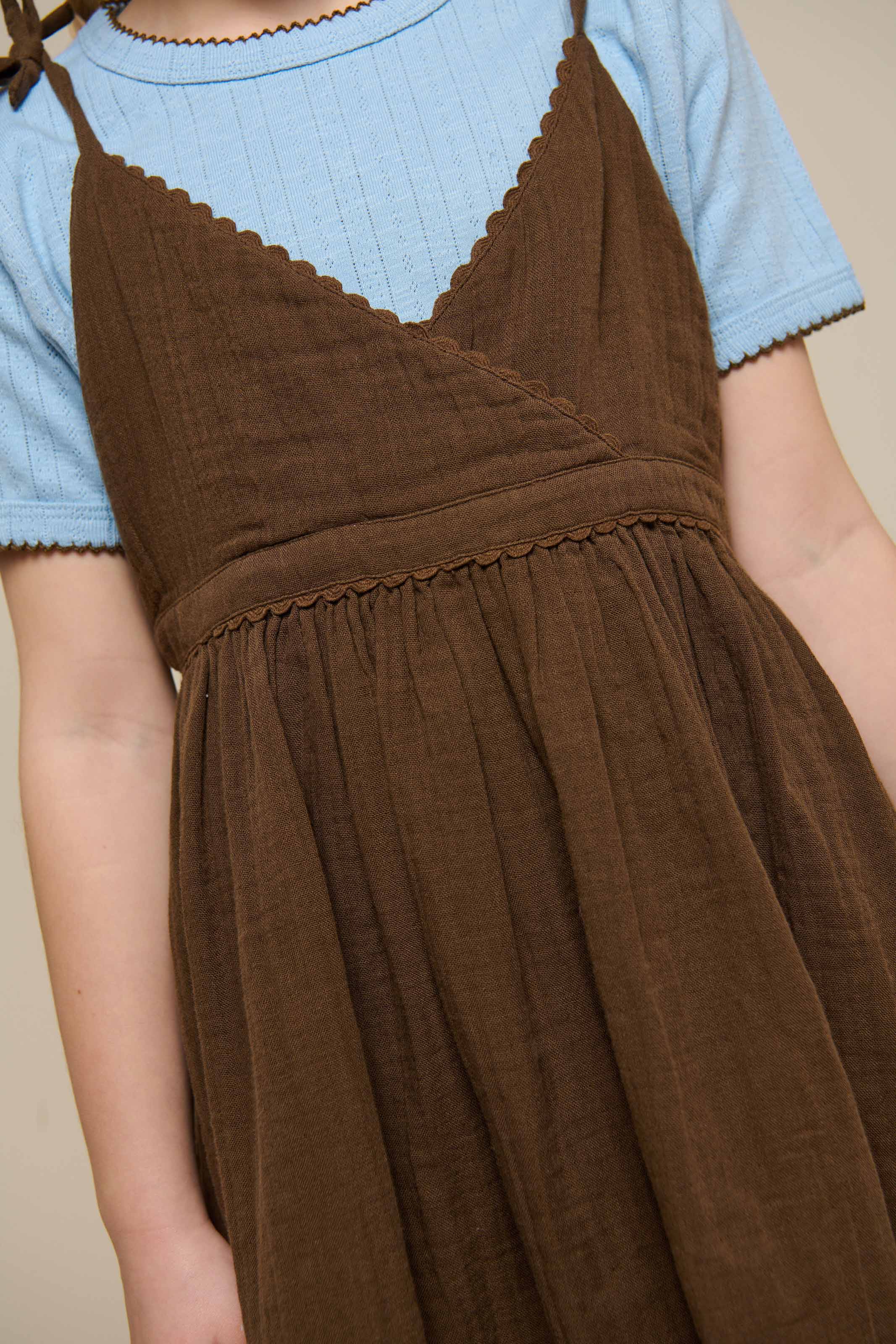 Gaze Bandjesjurk - Tween - Dark Brown | 100910 Jasmine