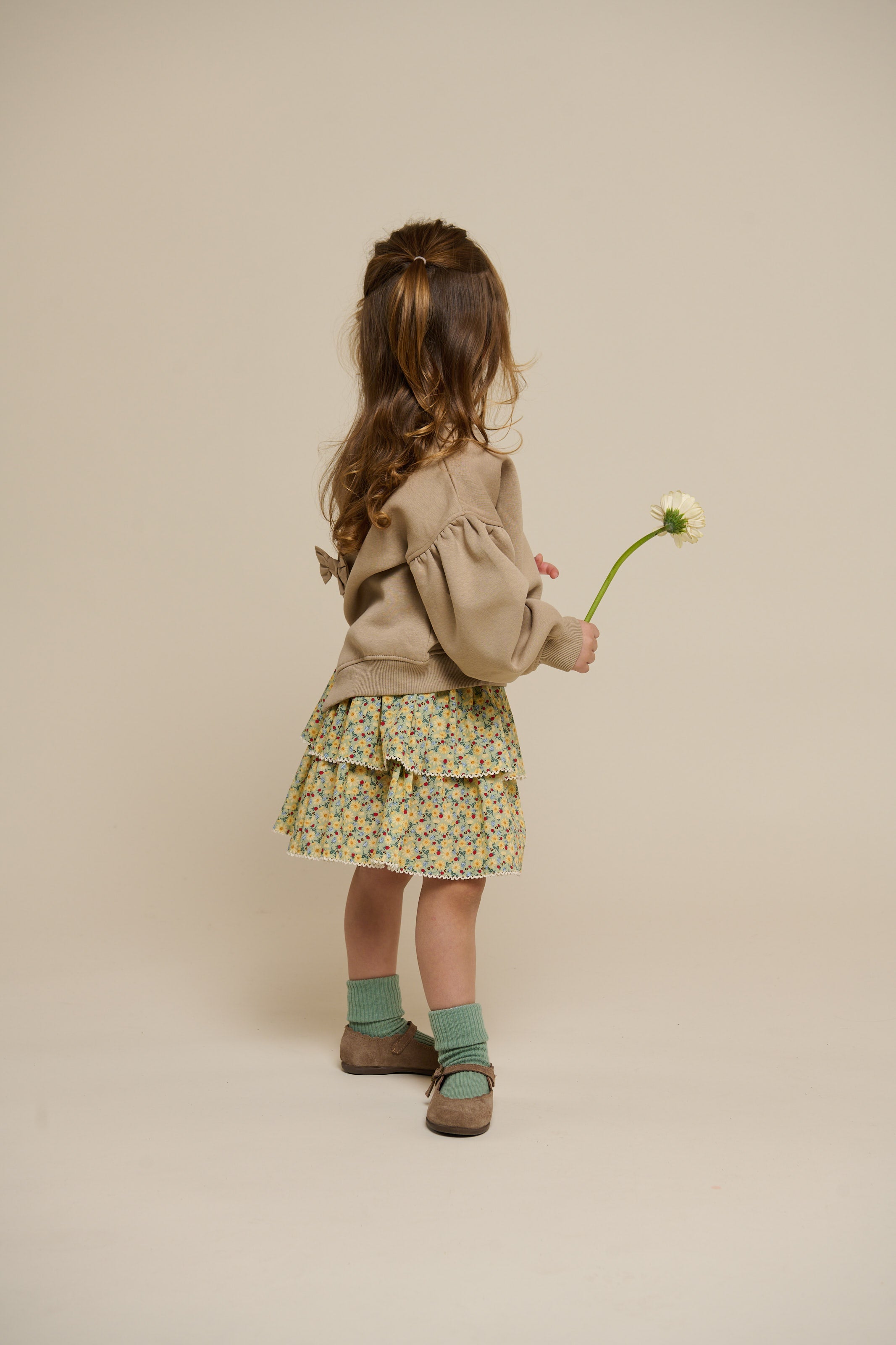 Sweatshirt met strikdetail - Kids - Caffe Latte | 100816 Ruth