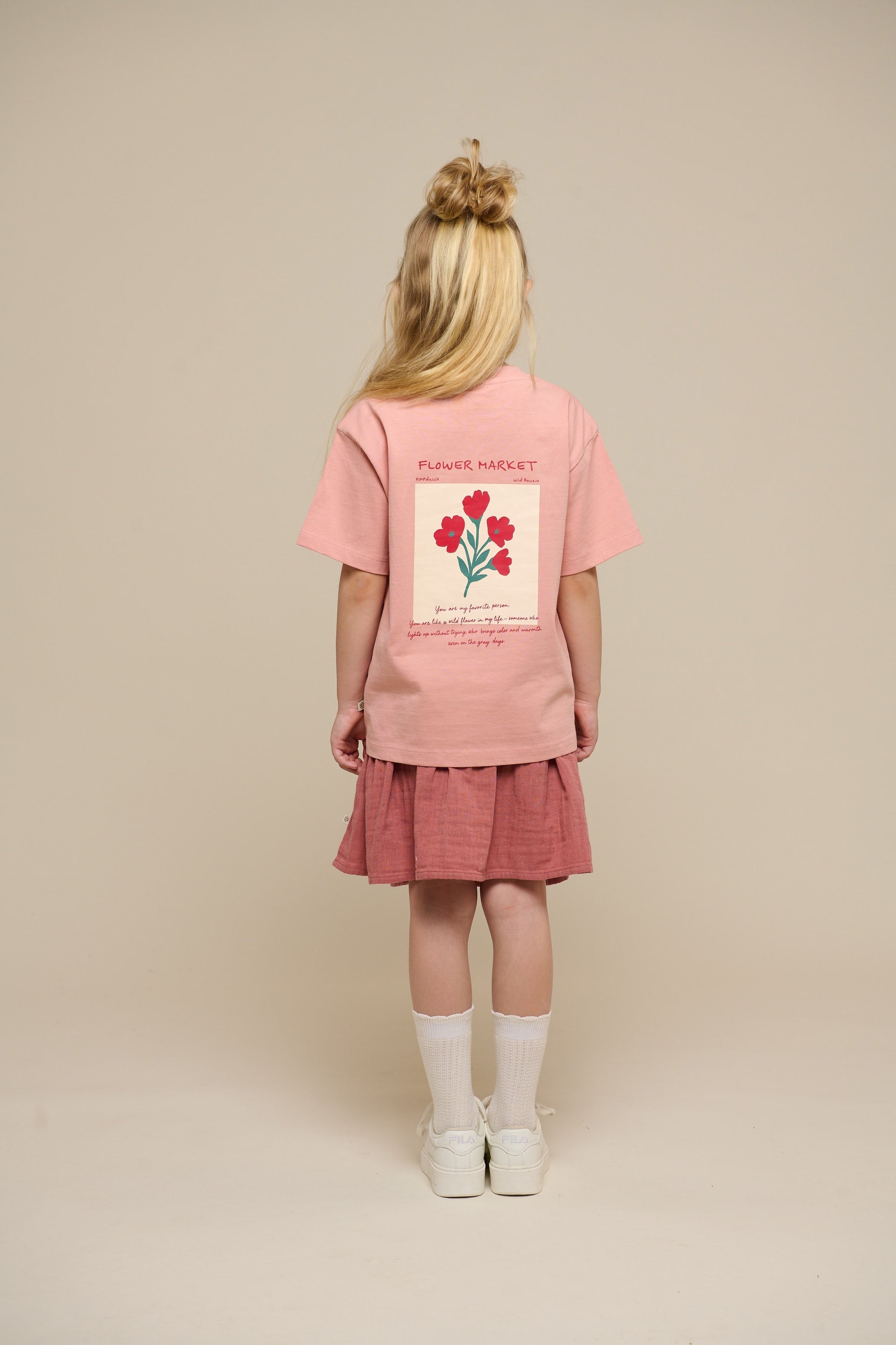 T-shirt met Bloemenprint - Tween - Powder Rose | 101293 Elsa