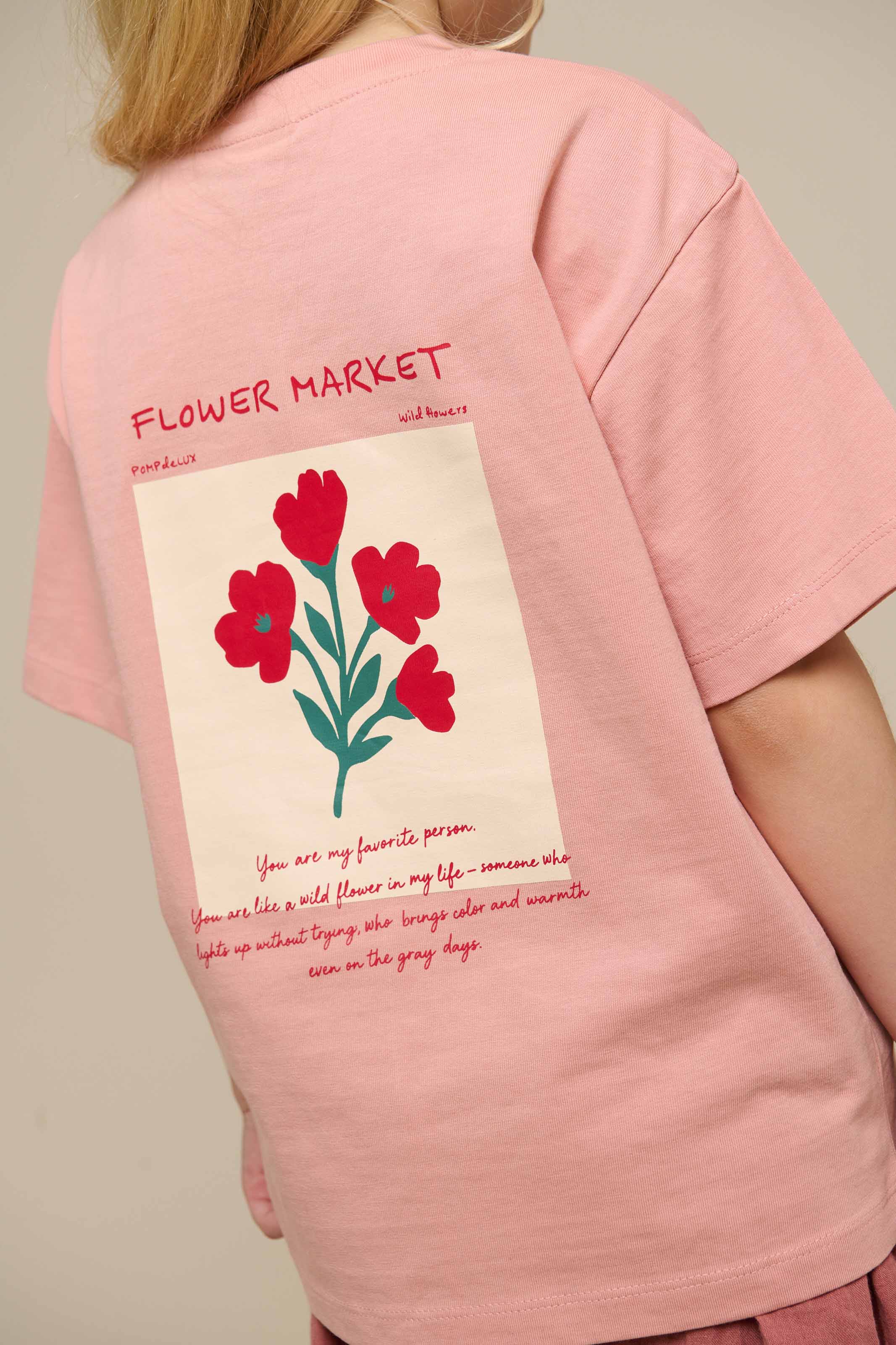 T-shirt met Bloemenprint - Tween - Powder Rose | 101293 Elsa