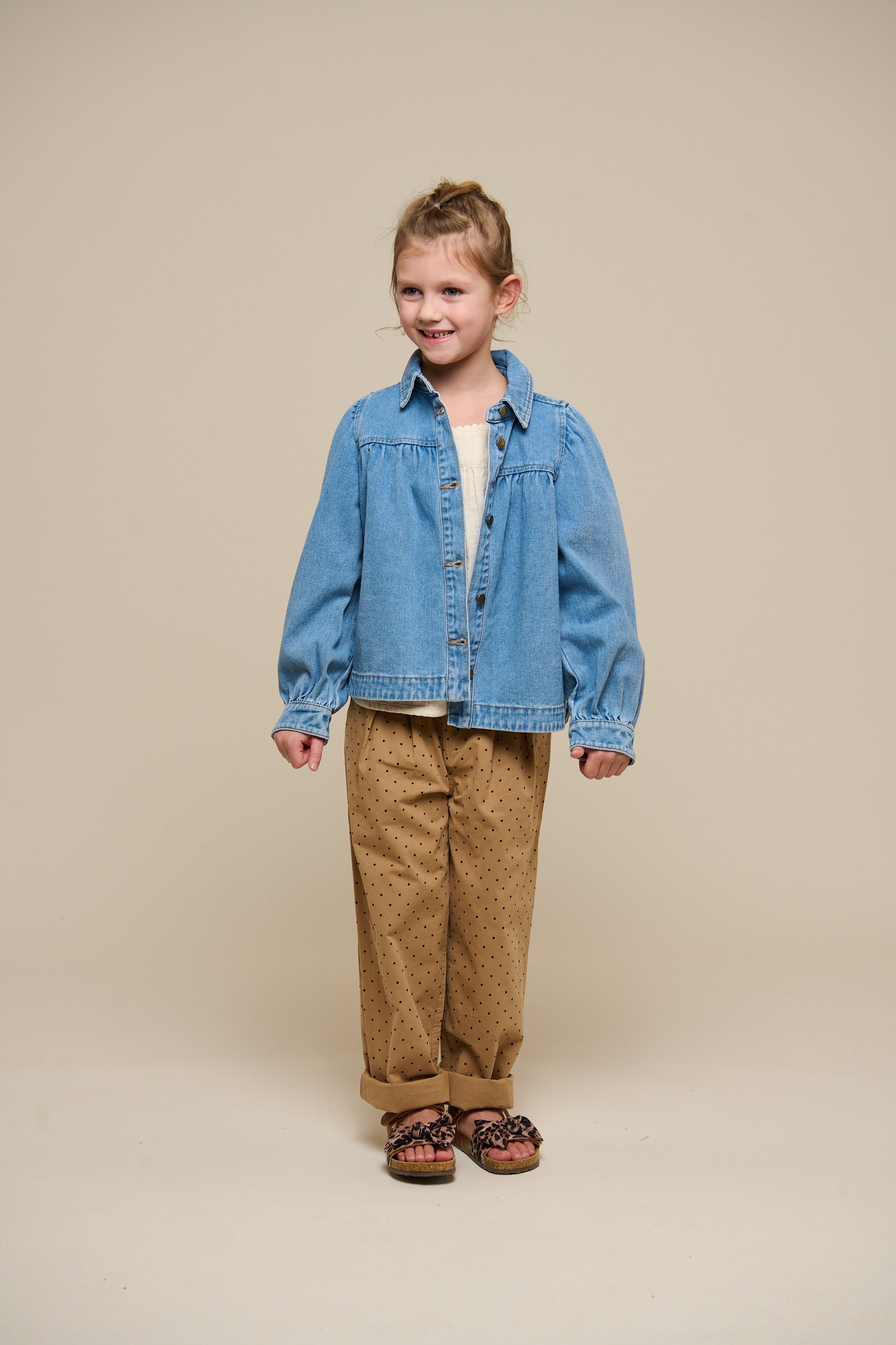 Twill broek met stip - Tween - Beige | 100615 Iris