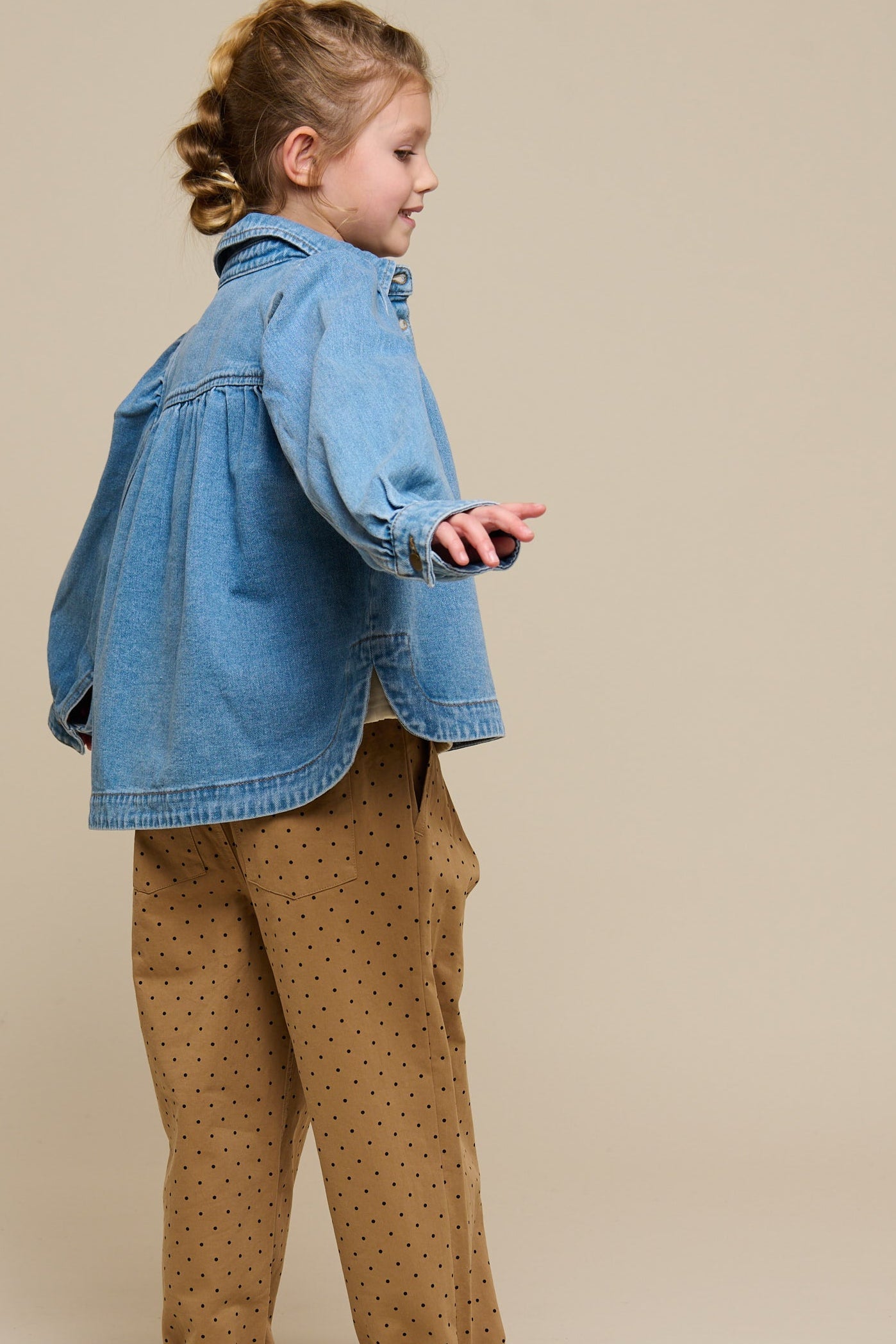 Twill broek met stip - Tween - Beige | 100615 Iris