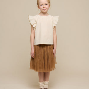 Popeline blouse met borduursel - Tween - Offwhite | 101074 Barbara