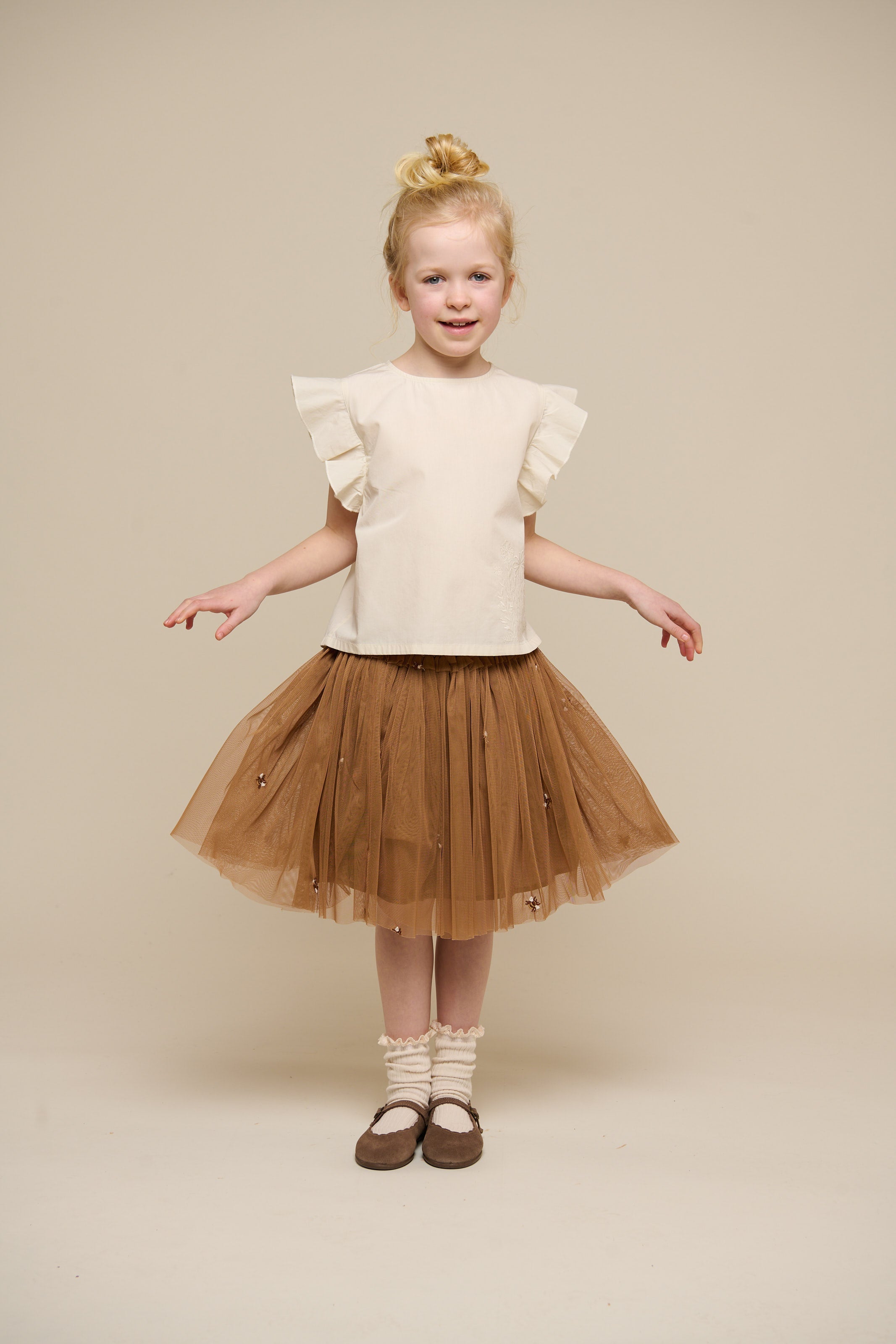 Tule rok met honingbij - Tween - Coconut | 100969 Daisy