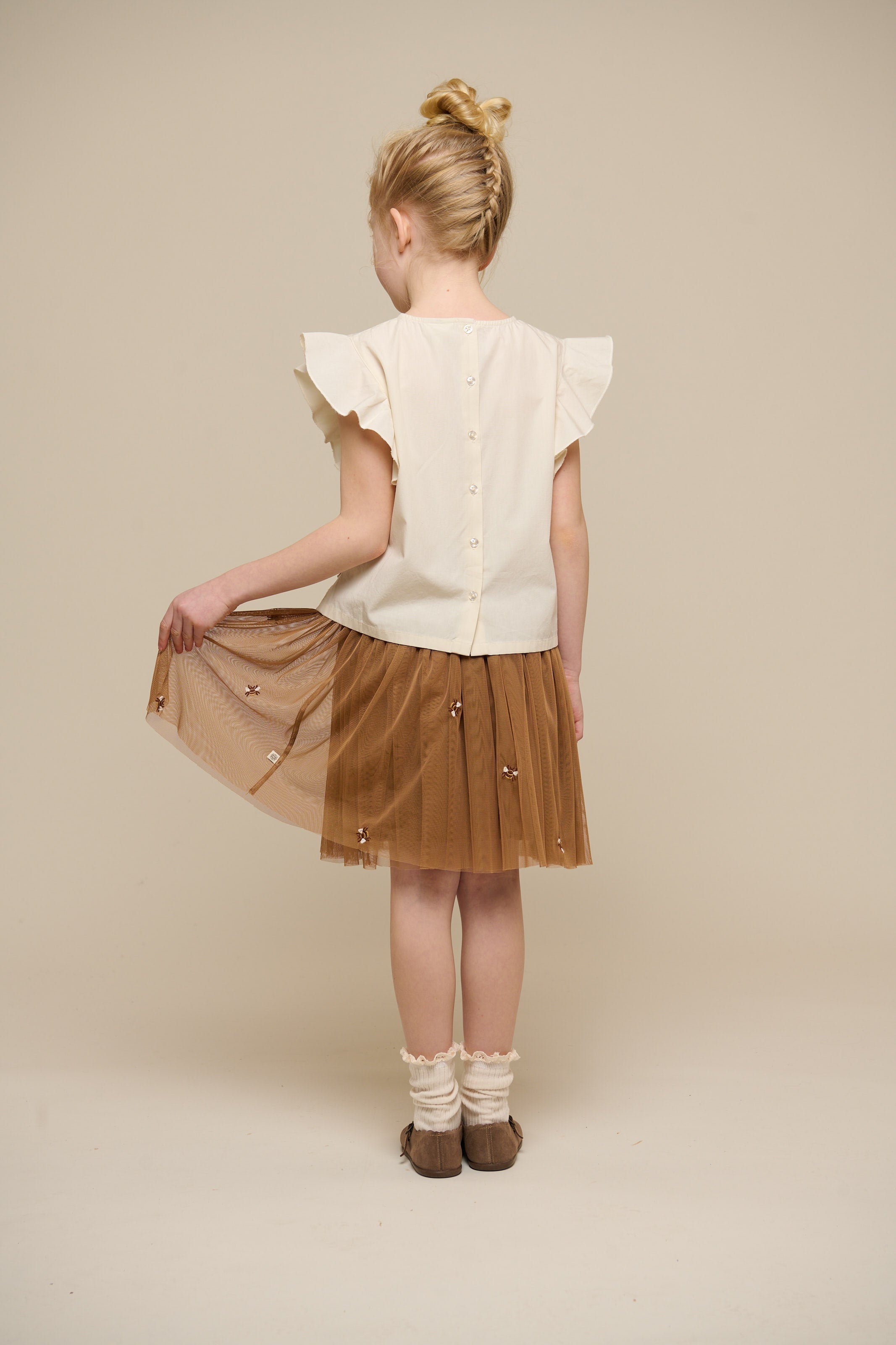 Tule rok met honingbij - Tween - Coconut | 100969 Daisy