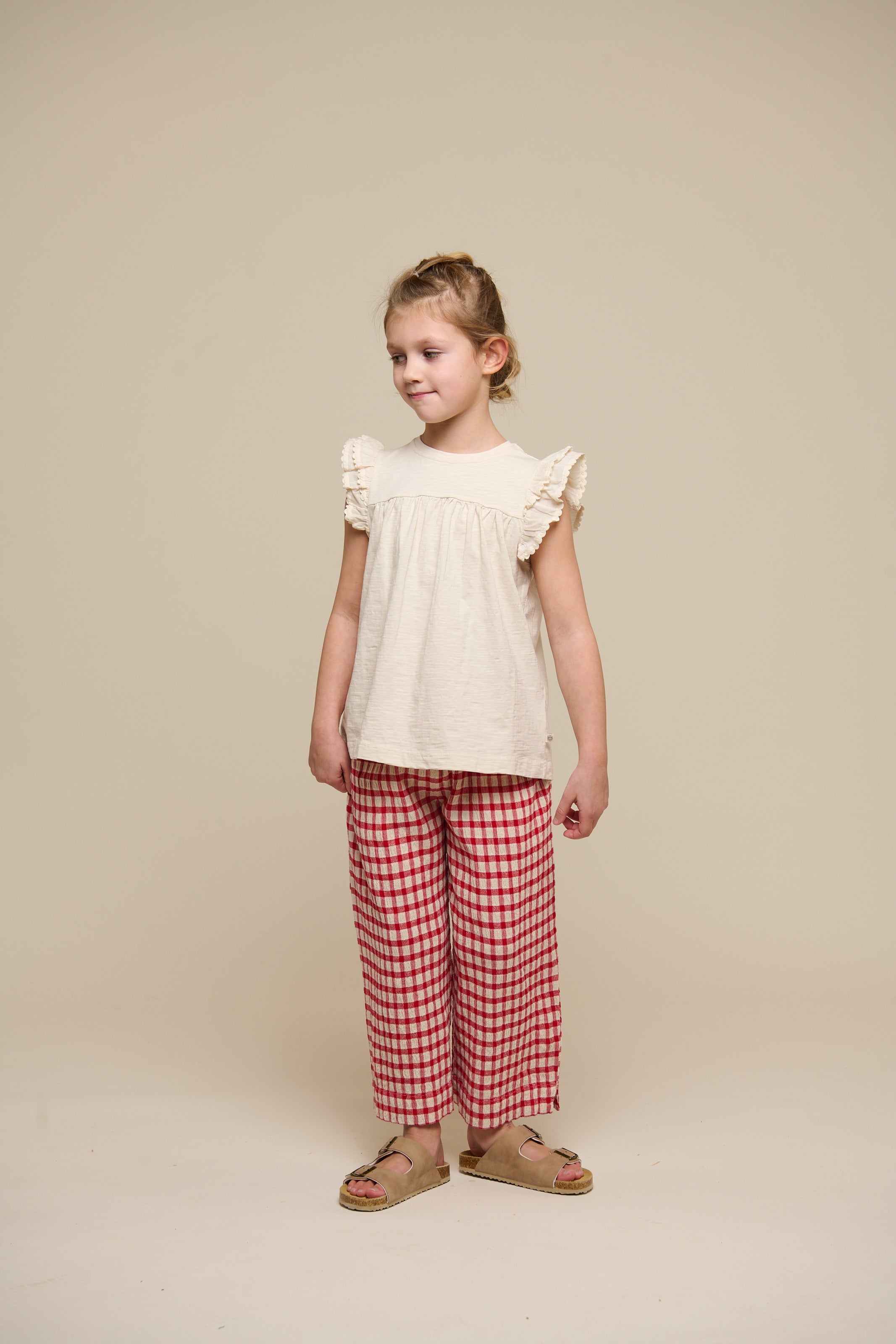 Geruite Katoenen Broek - Tween - Cherry Red | 100907 Bonnie