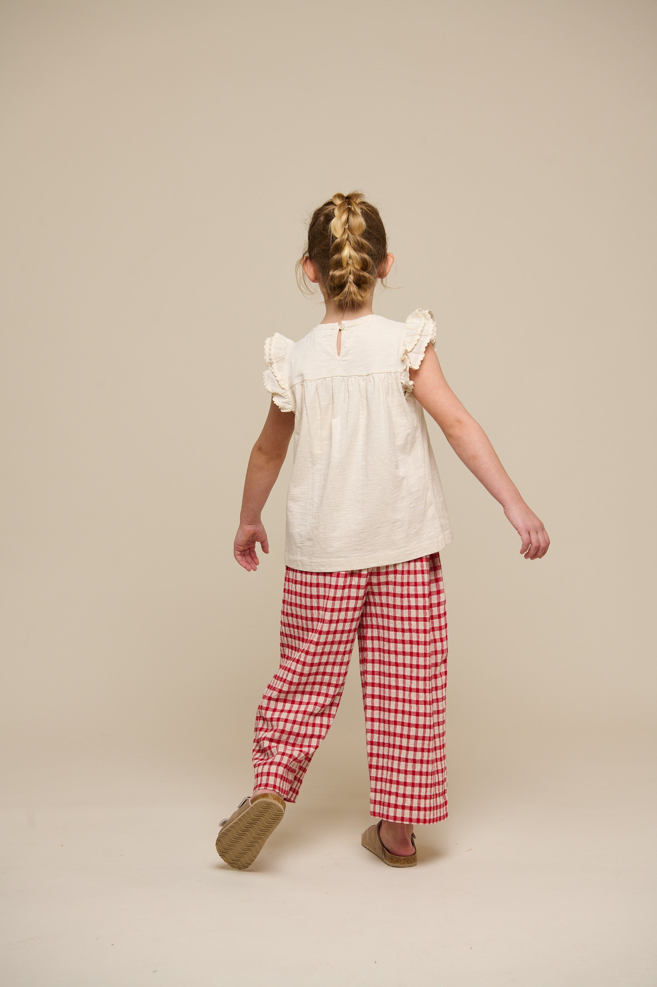 Geruite Katoenen Broek - Tween - Cherry Red | 100907 Bonnie