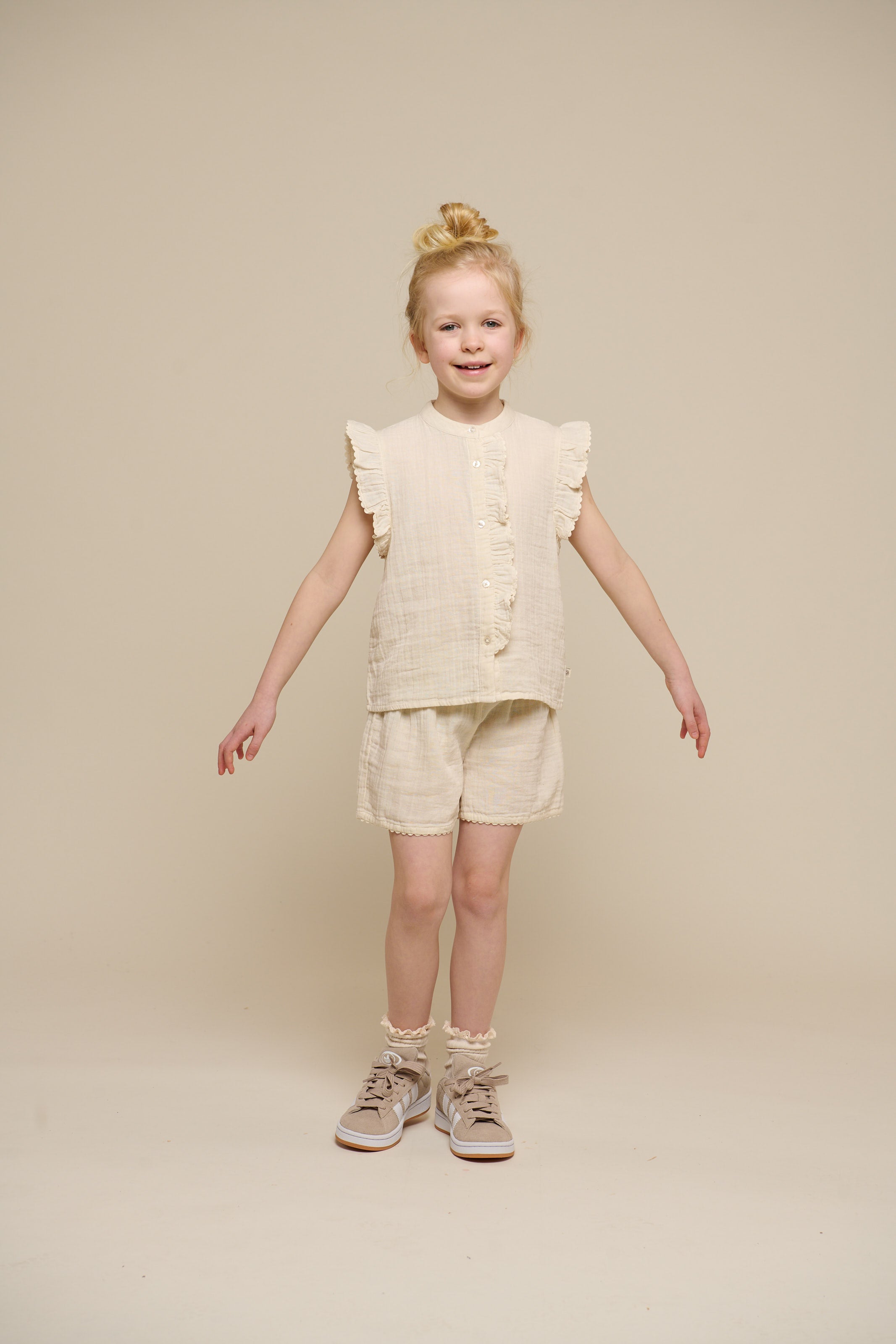 Mouwloze Gauze Top - Tween - Off White | 100931 Jasmine
