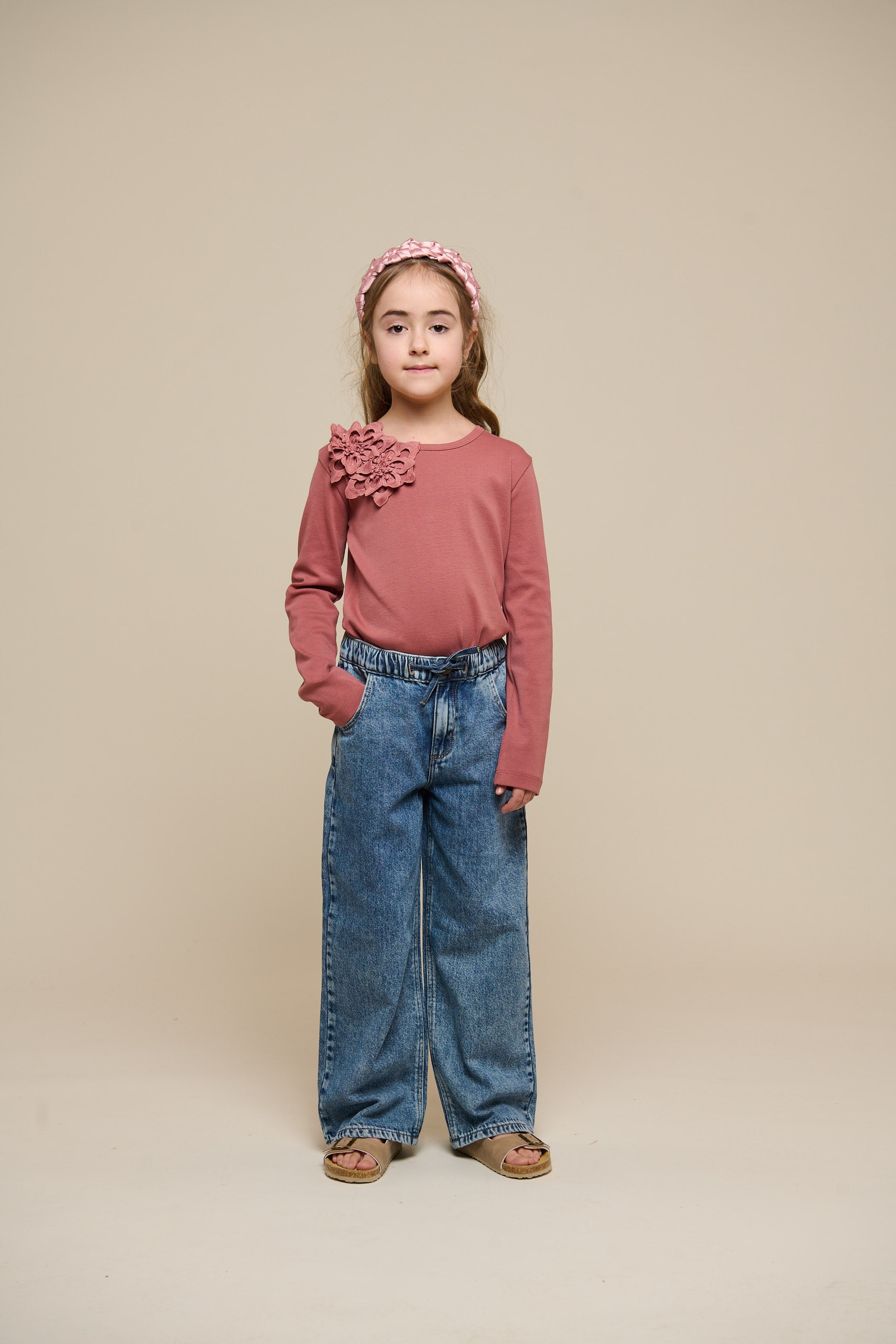 T-shirt met Bloemapplicatie - Tween - Old Rose | 101234 Sarah