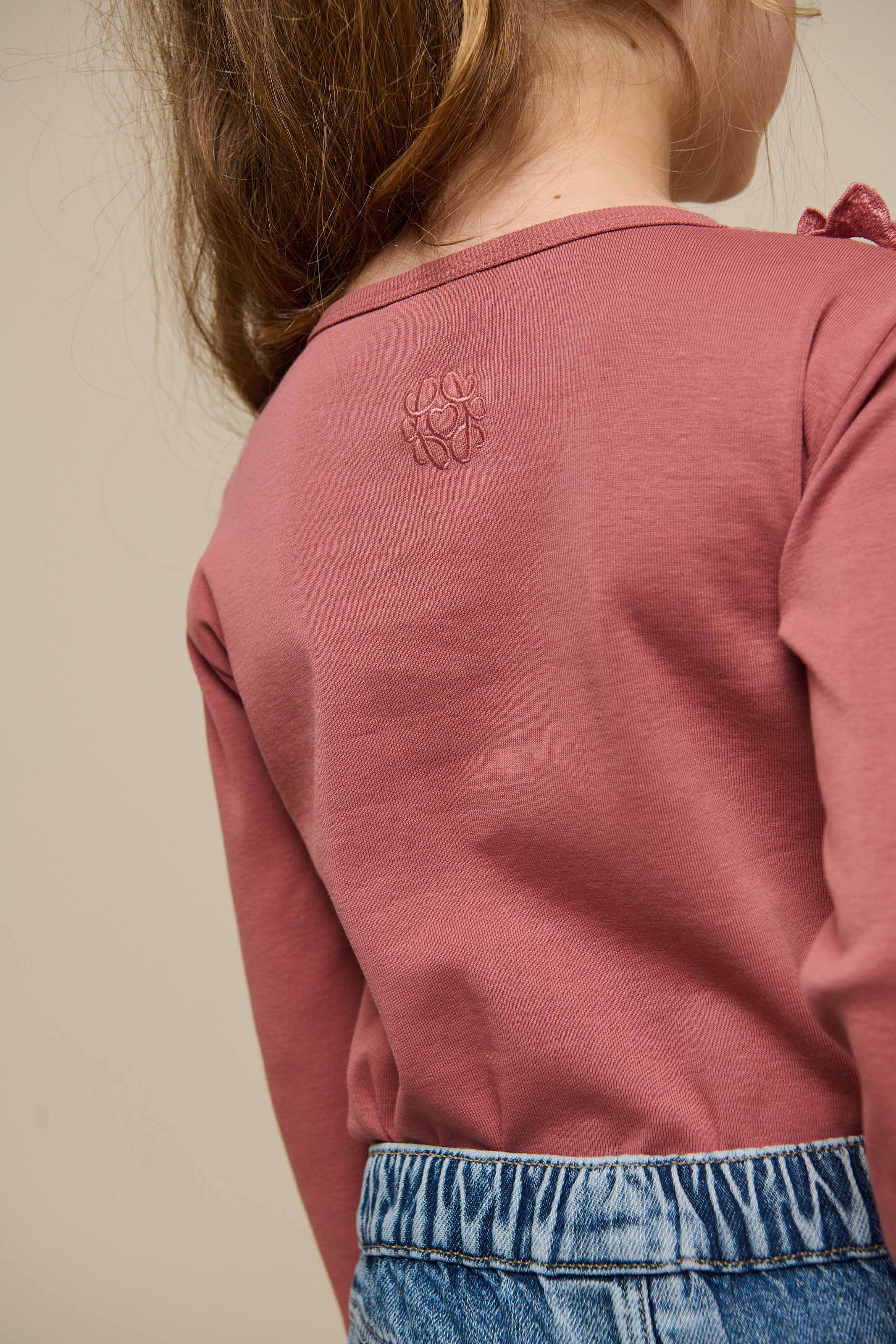 T-shirt met Bloemapplicatie - Tween - Old Rose | 101234 Sarah