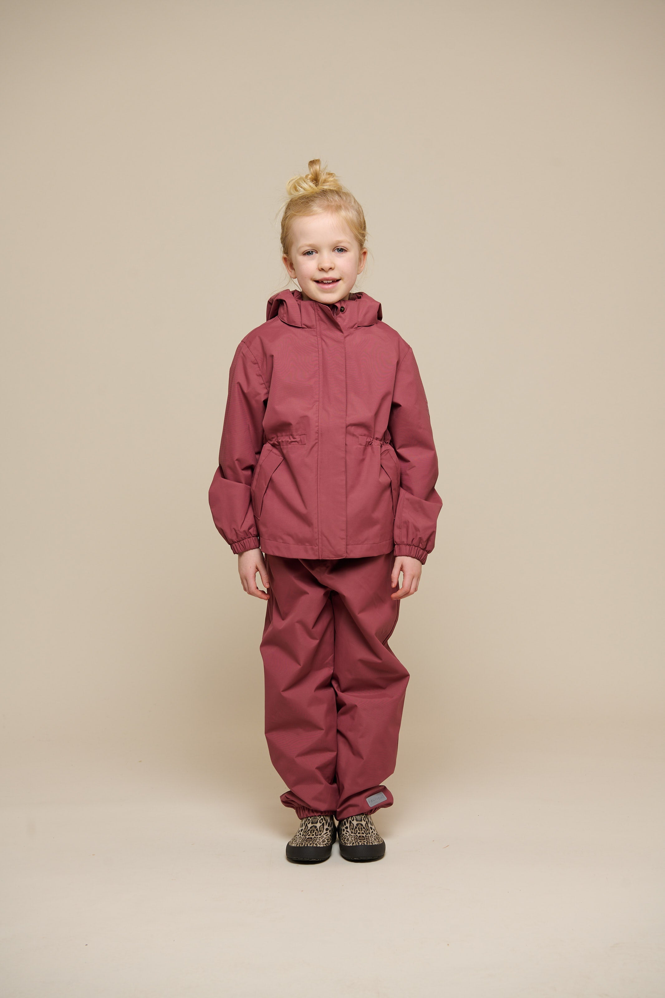 Shell-jas met trekkoord - Tween - Vintage Red | 100496 Lucy
