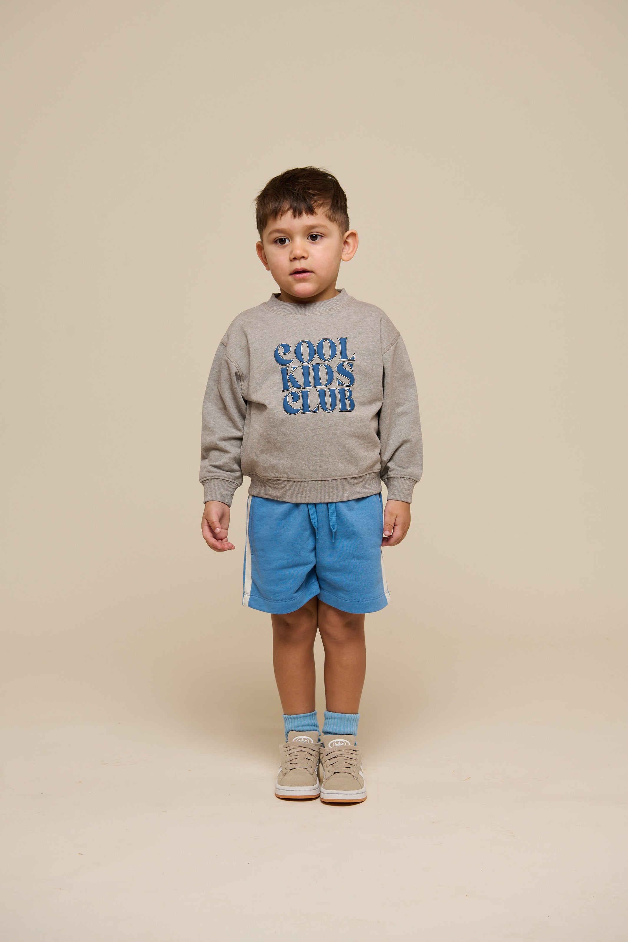 Crewneck sweatshirt - Kids - Grey melange | 101161 Nathan