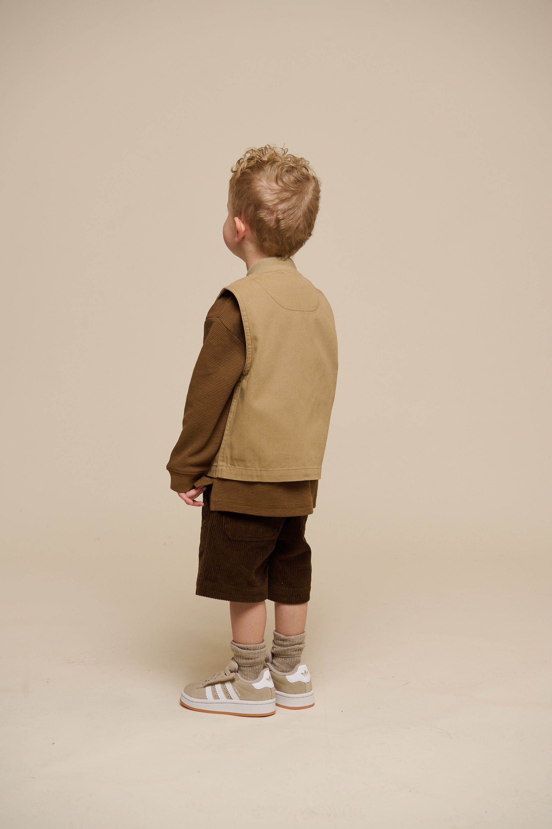 Gestructureerd T-shirt met lange mouwen - Kids - Coffee | 100705 Malthe