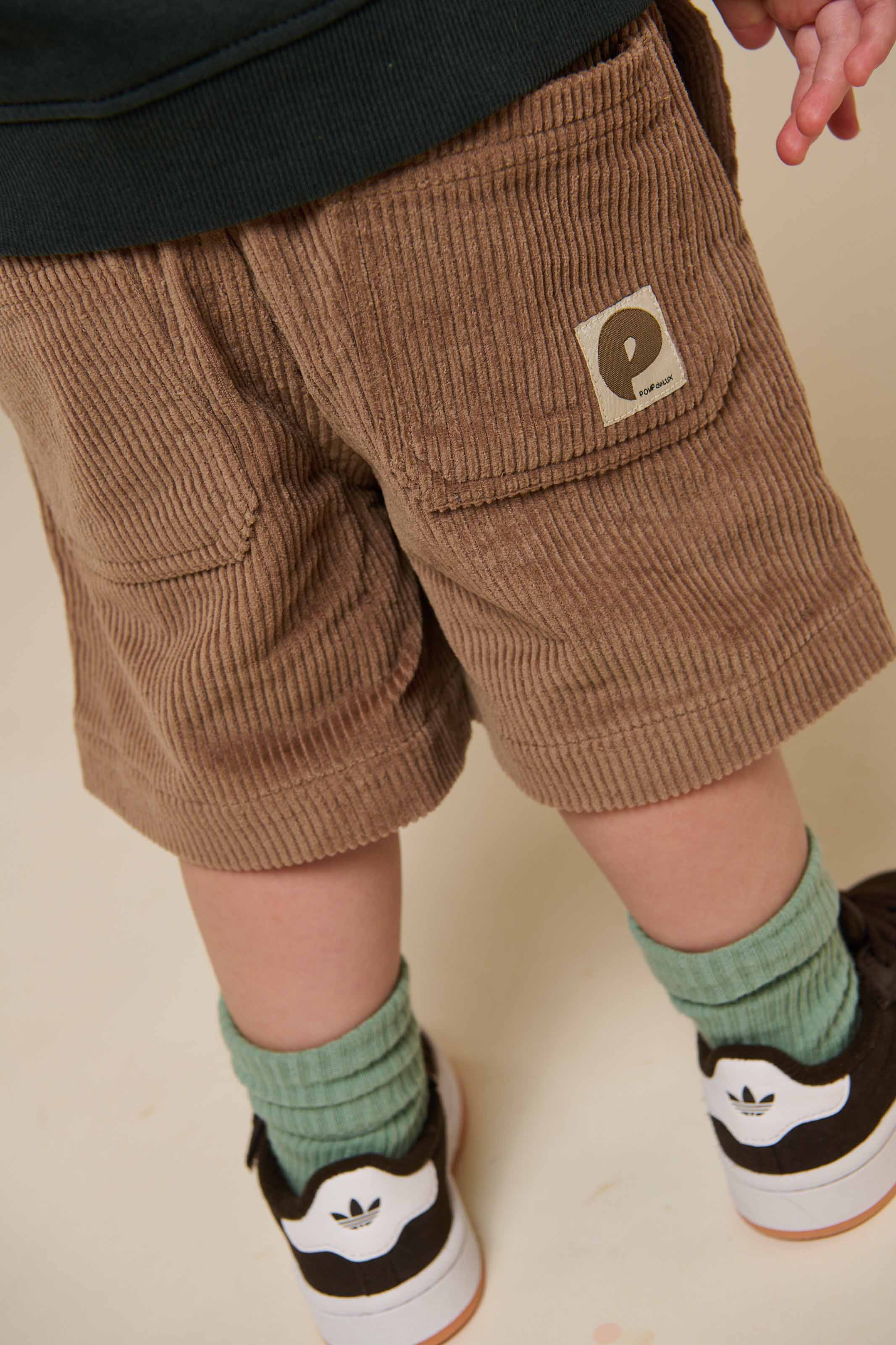 Pull-On Ribfluwelen Shorts - Kids - Khaki | 101102 Tobias
