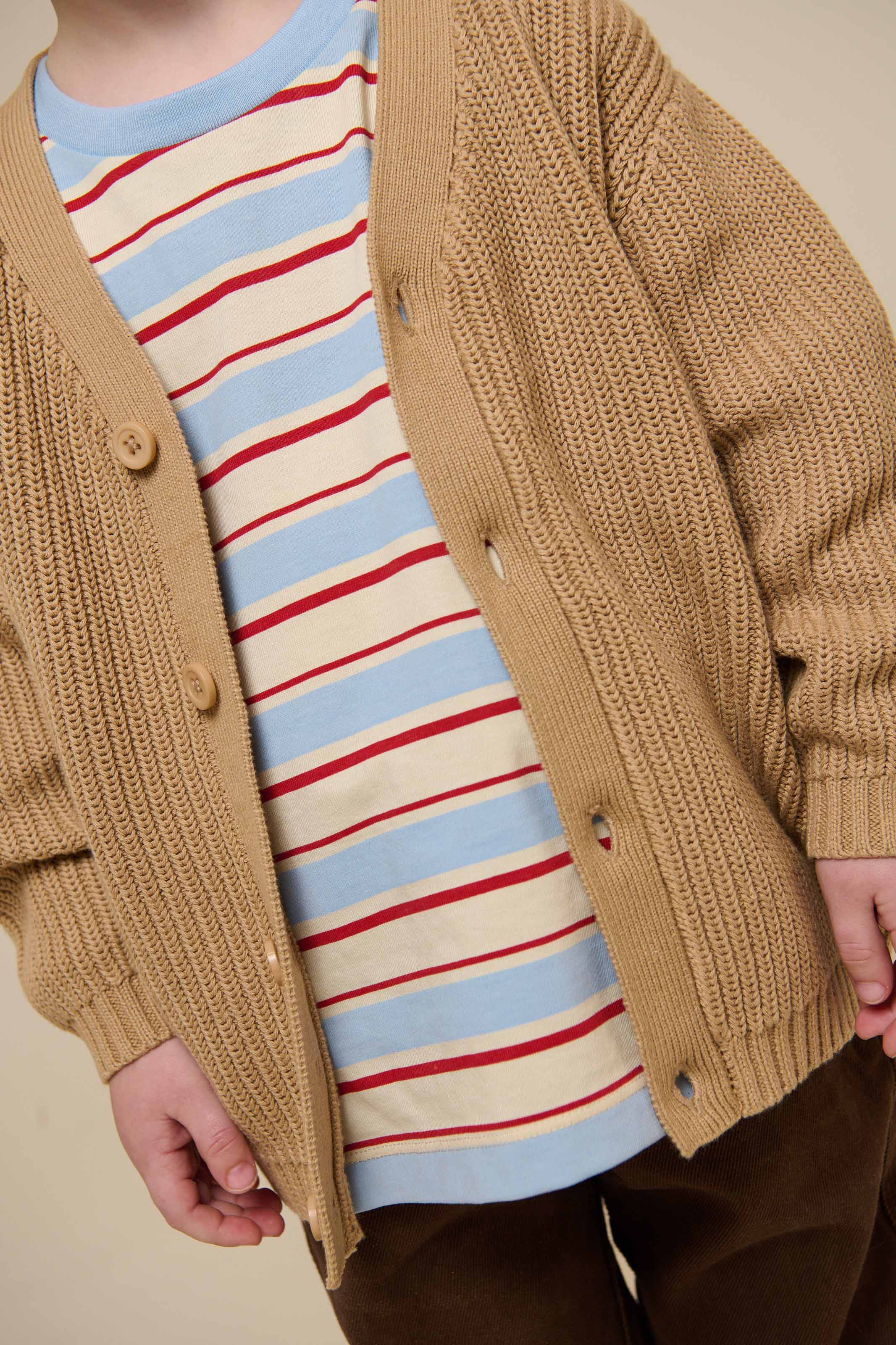 Brioche gebreid vest - Kids - Beige | 101245 Clark