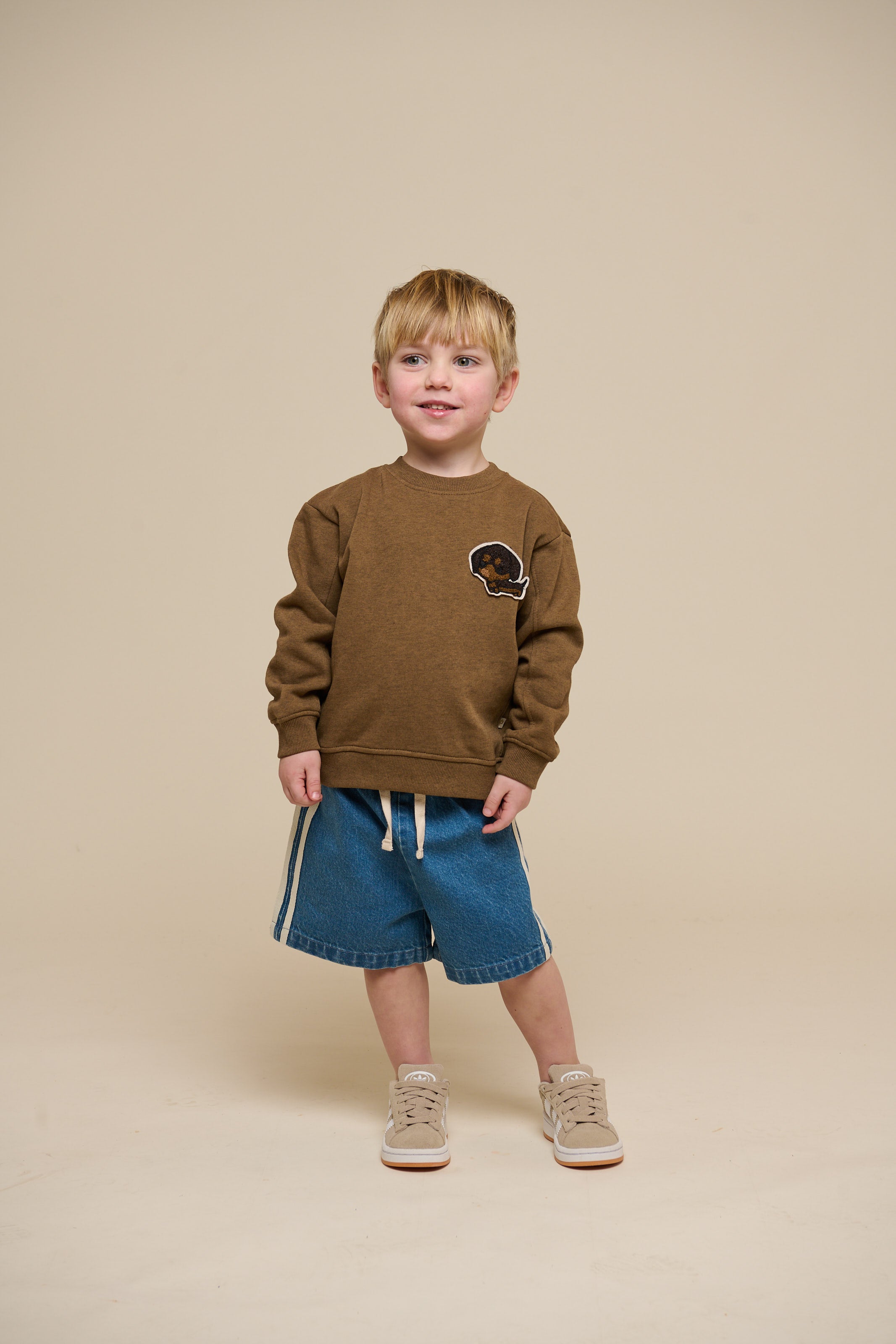 Sweatshirt met ronde hals - Kids - Coffe Melange | 100890 Justin