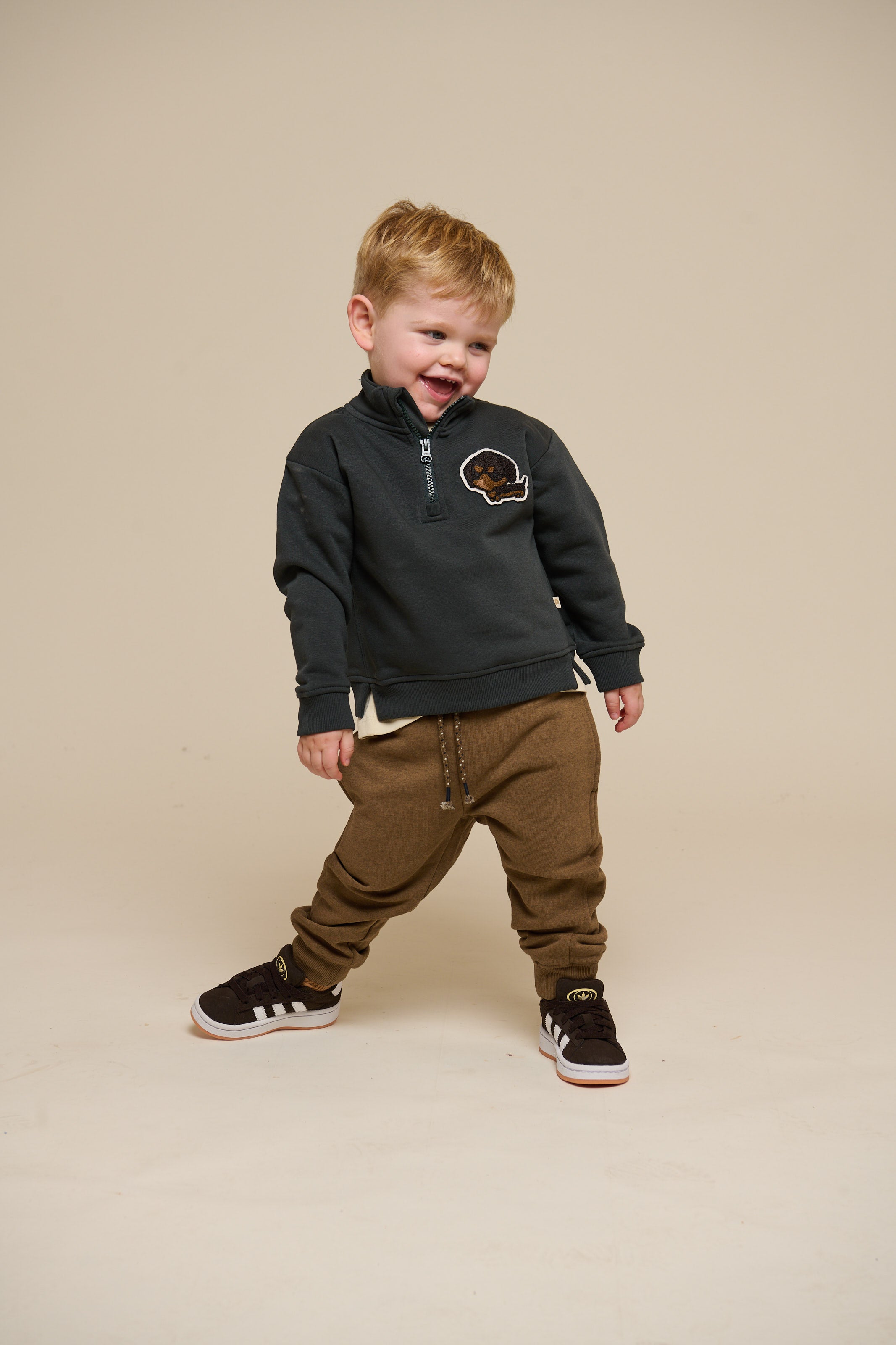 Zweetbroek - Kids - Coffe Melange | 100896 Justin